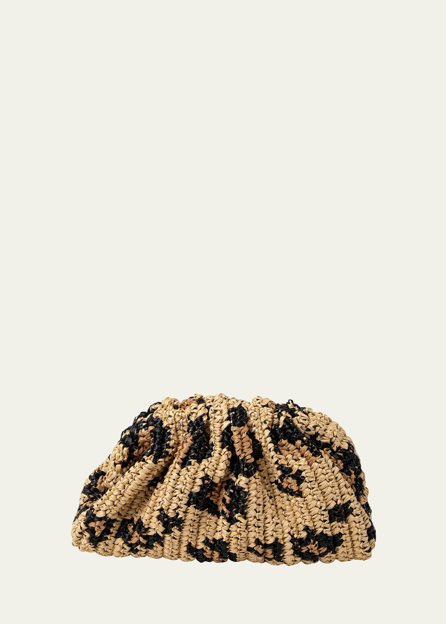 Maria La Rosa Game Animalier Crochet Clutch Bag In Leo