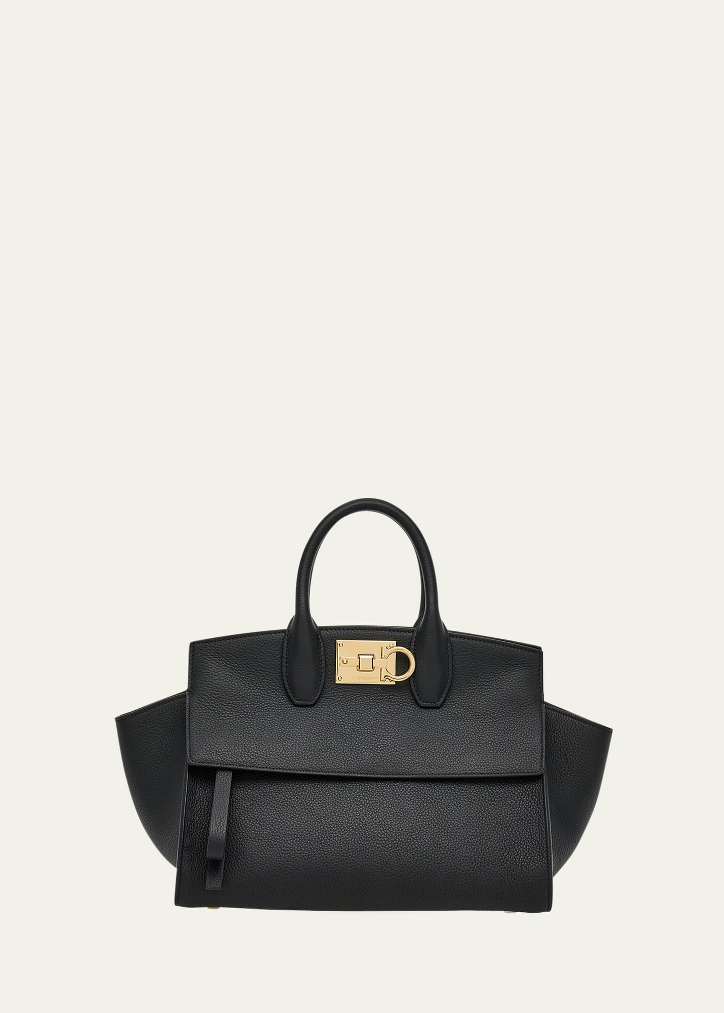 The Studio Small Leather Top-Handle Bag