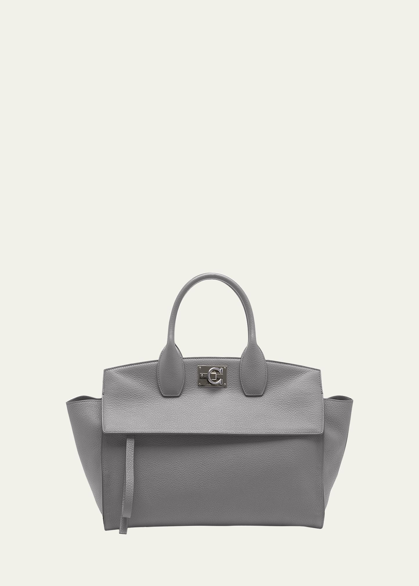 The Studio Gancini Leather Top-Handle Bag