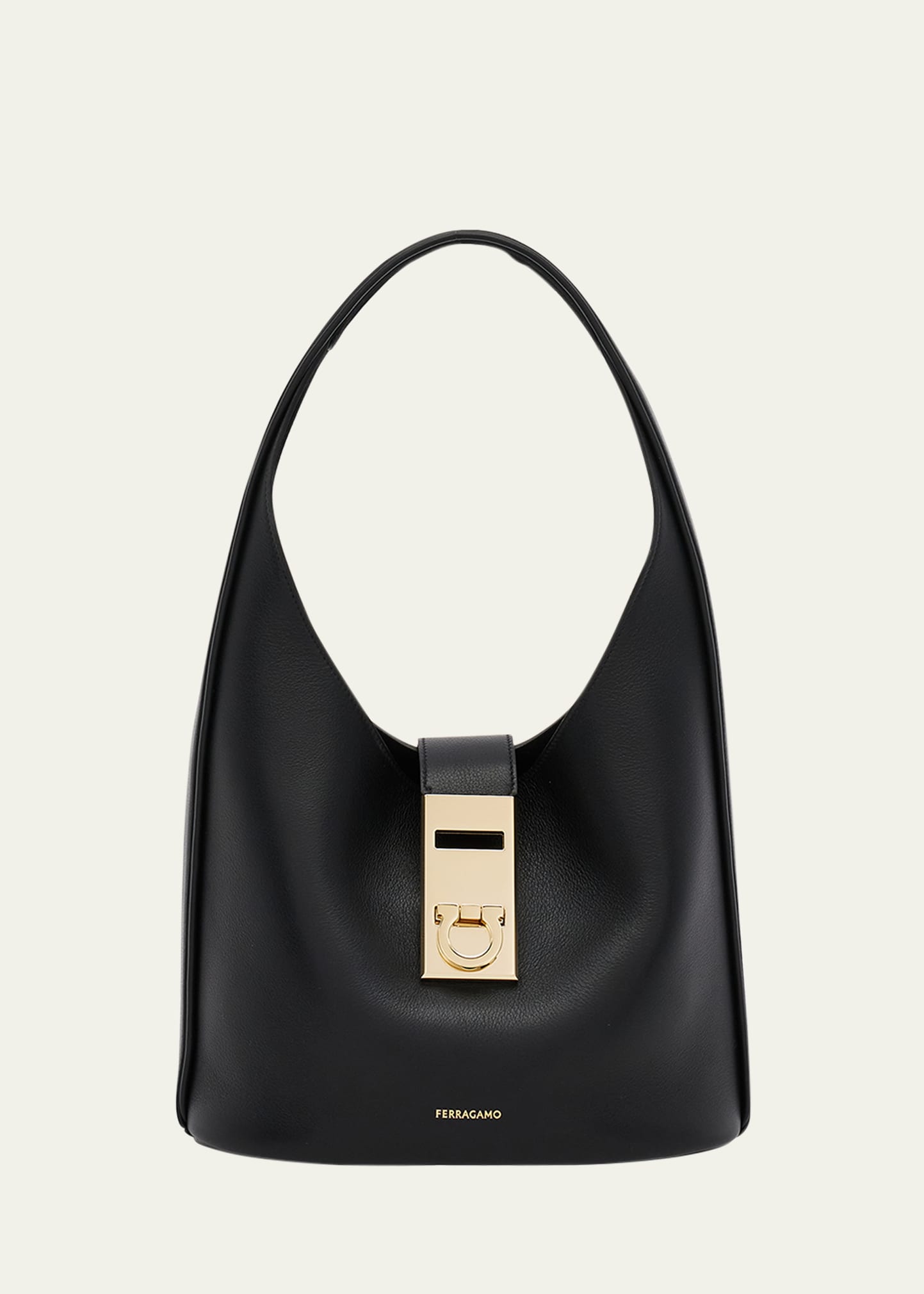 Archive Gancio Leather Hobo Bag