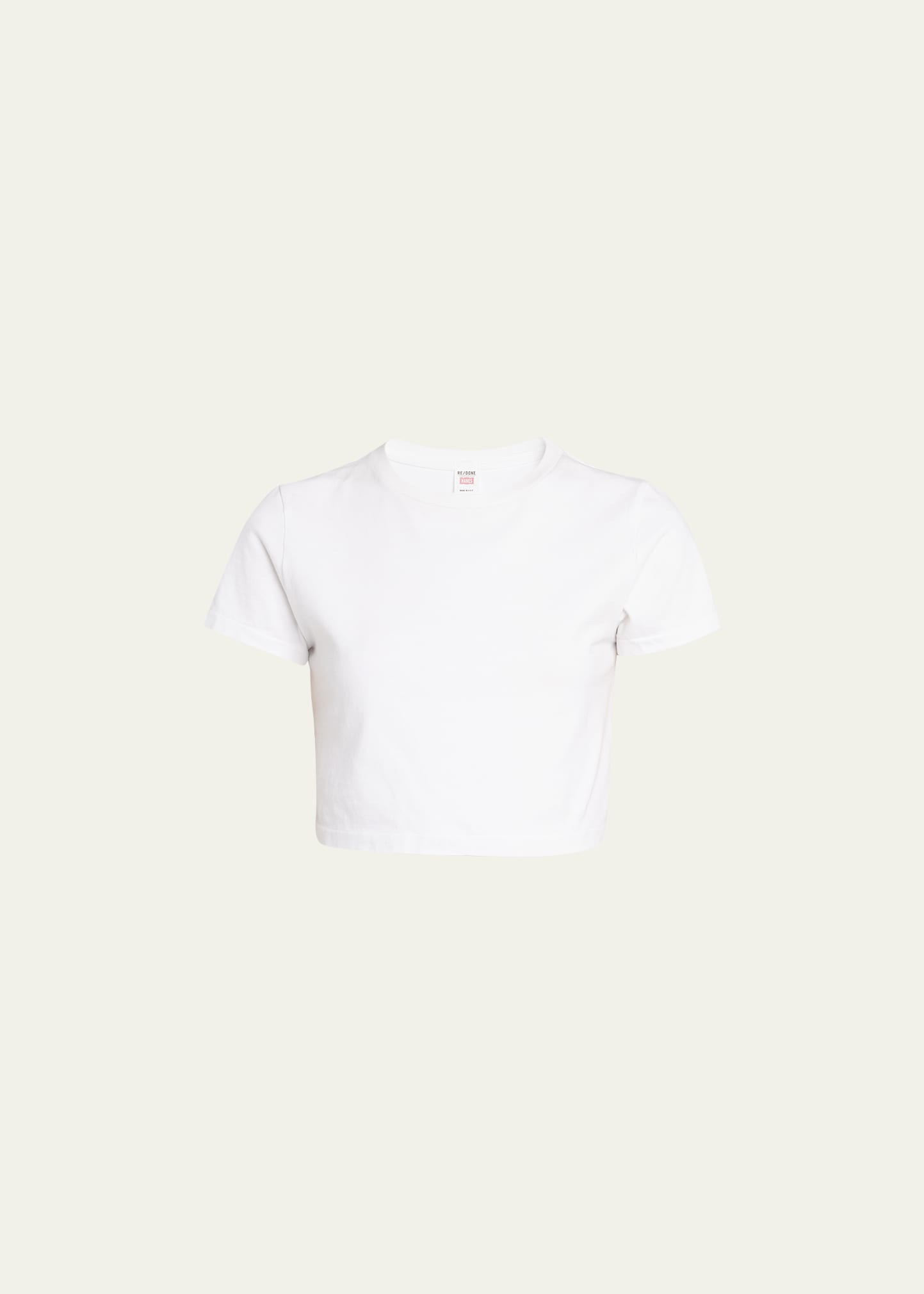 Shop Re/done Micro Tee In Optic Whit