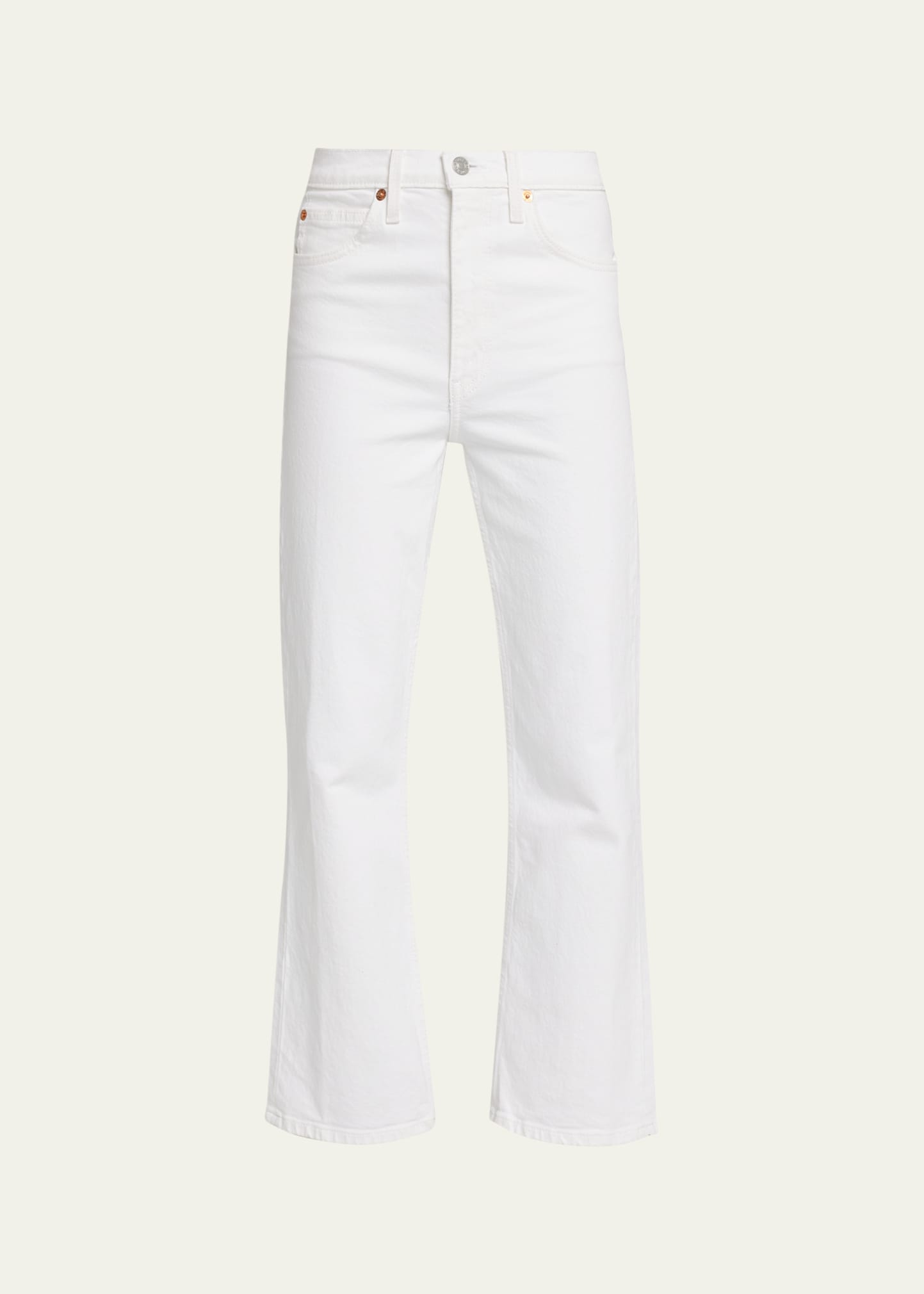 Re/done 70s Crop Boot Jeans In White1