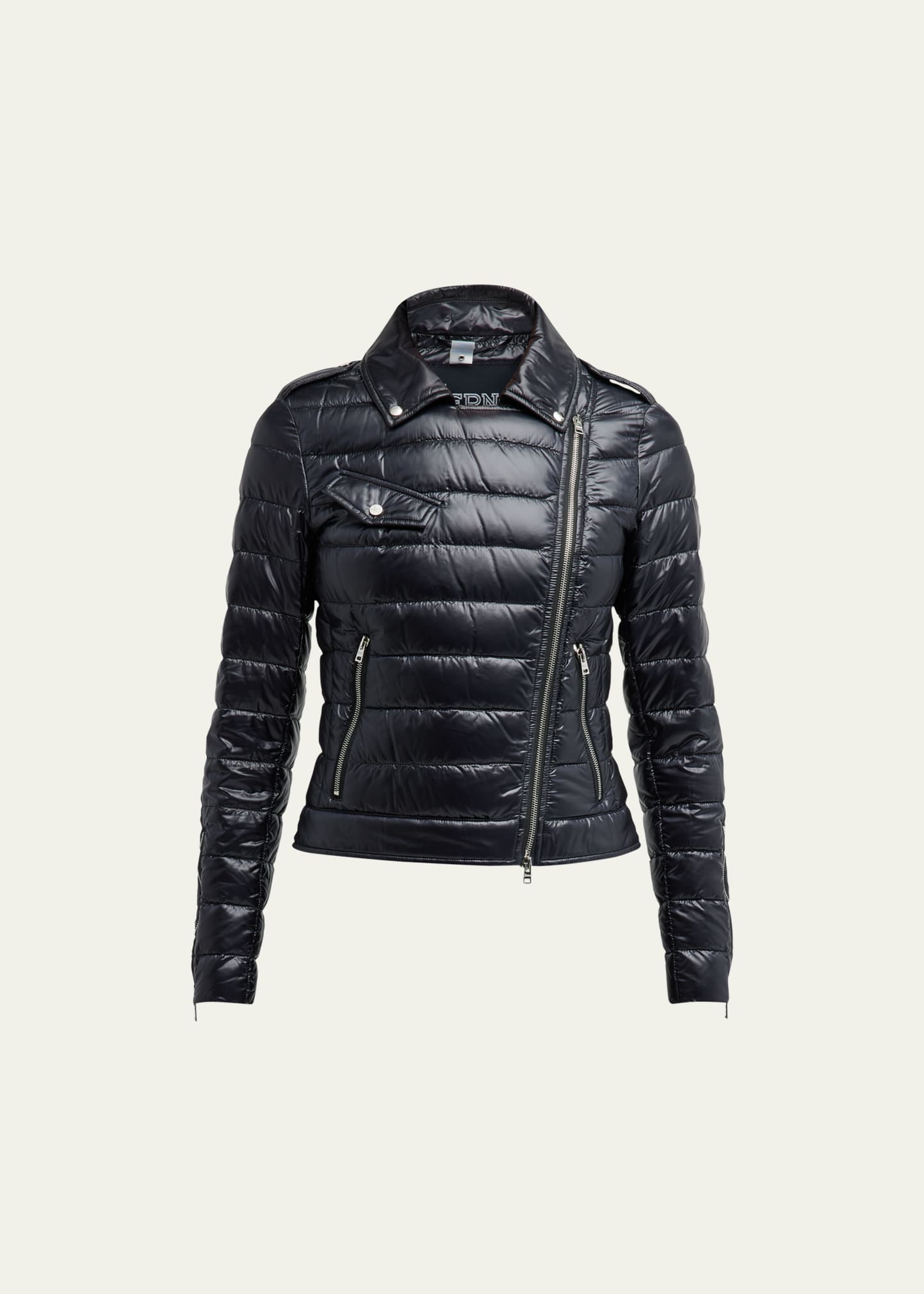 Herno Ultralight Nylon Down Motorcycle Jacket In Black | ModeSens