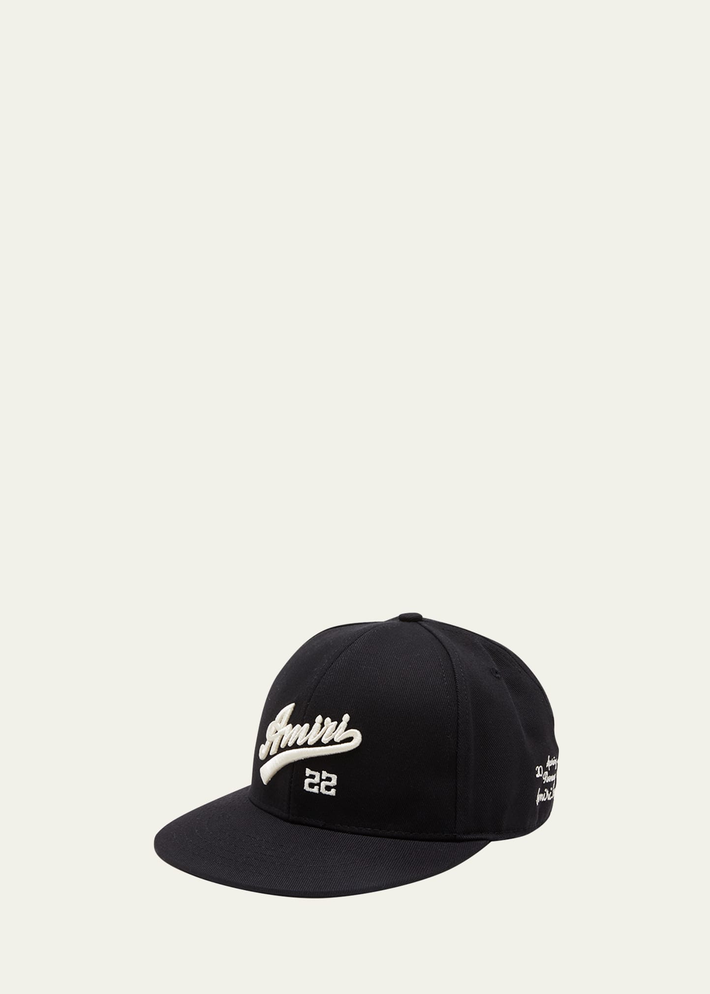 Amiri Logo-embroidered Cotton-twill Baseball Cap In Black