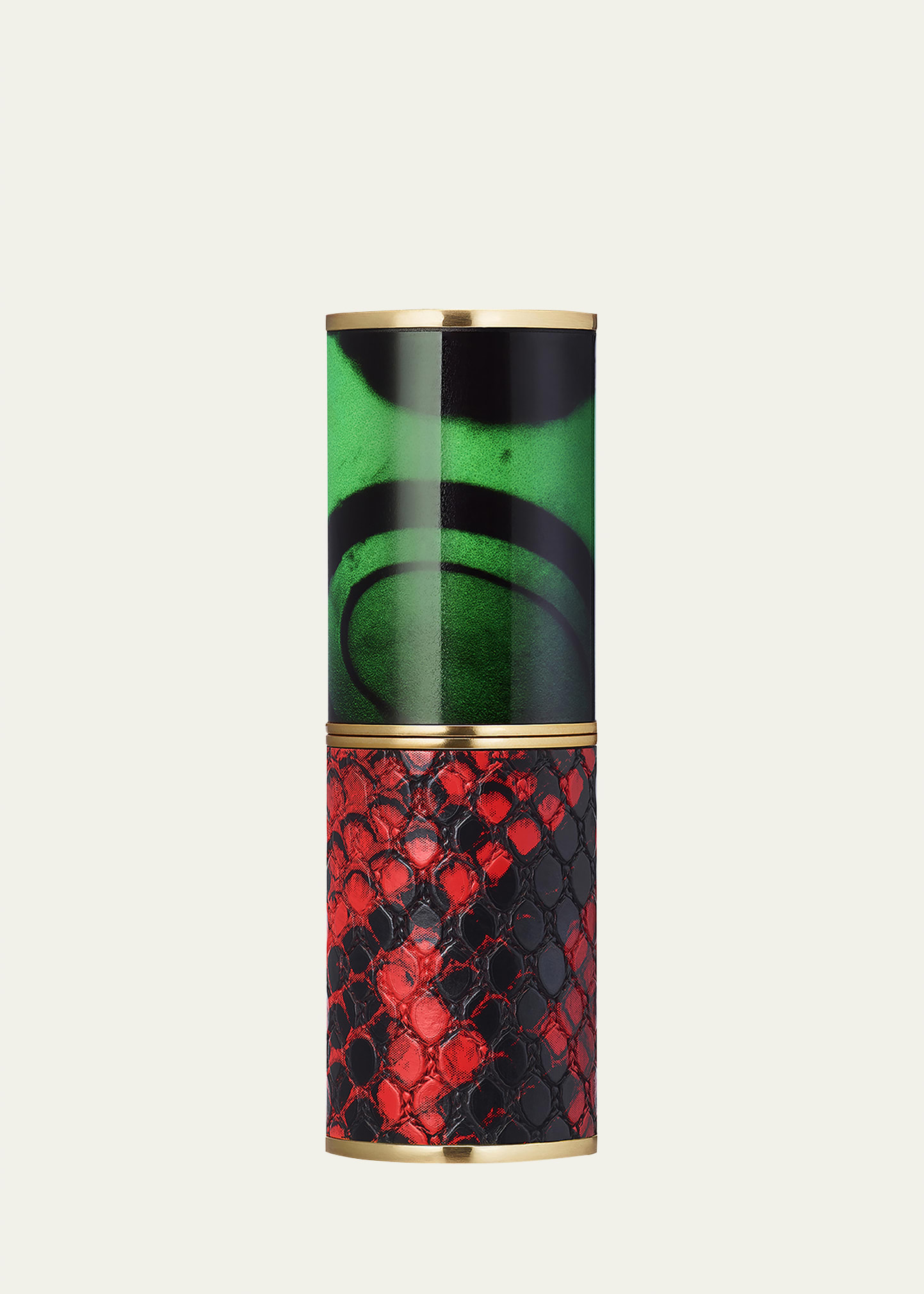 Dries Van Noten Refillable Lipstick Case In Malachite Snake