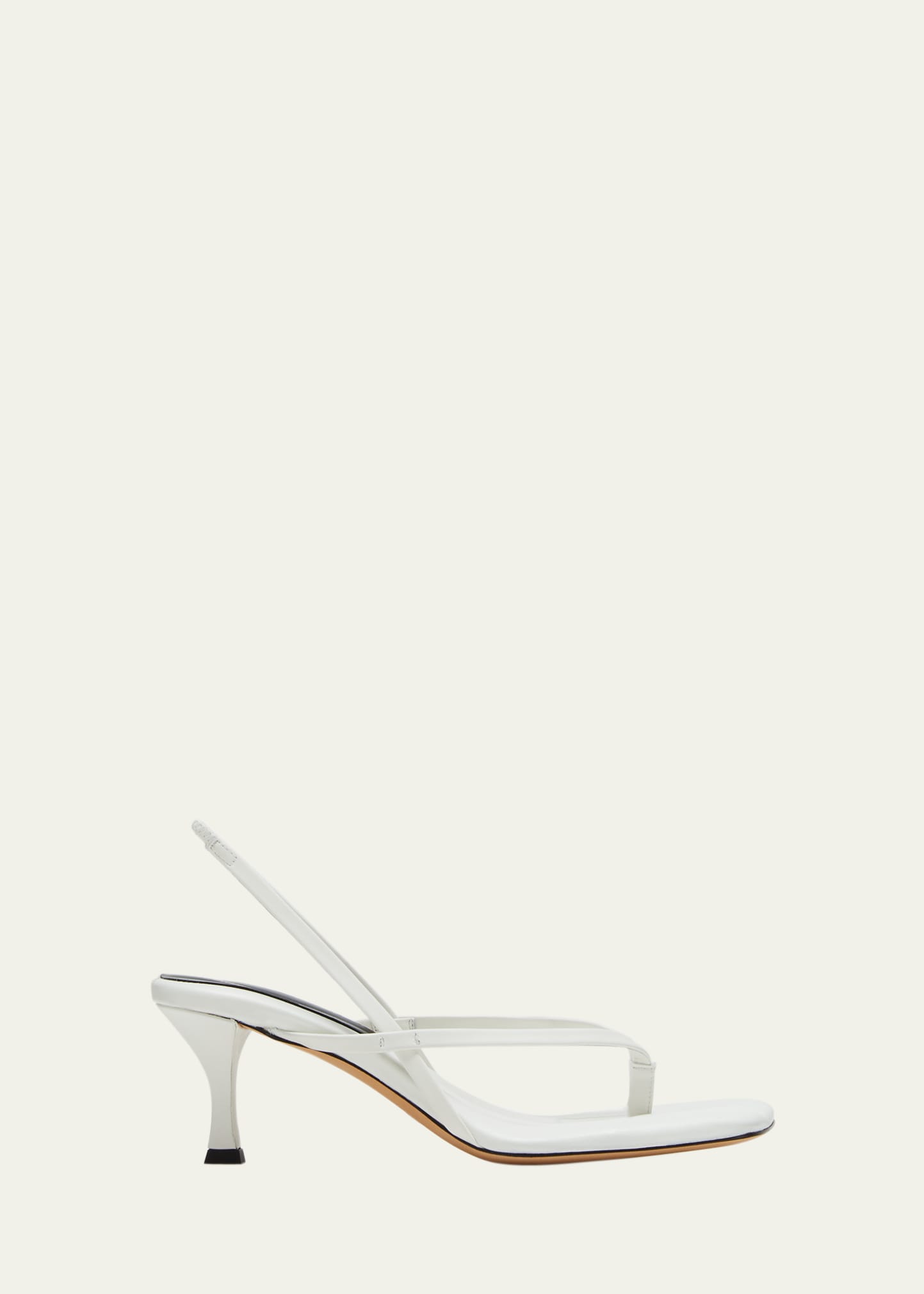 PROENZA SCHOULER SQUARE THONG LEATHER SANDALS