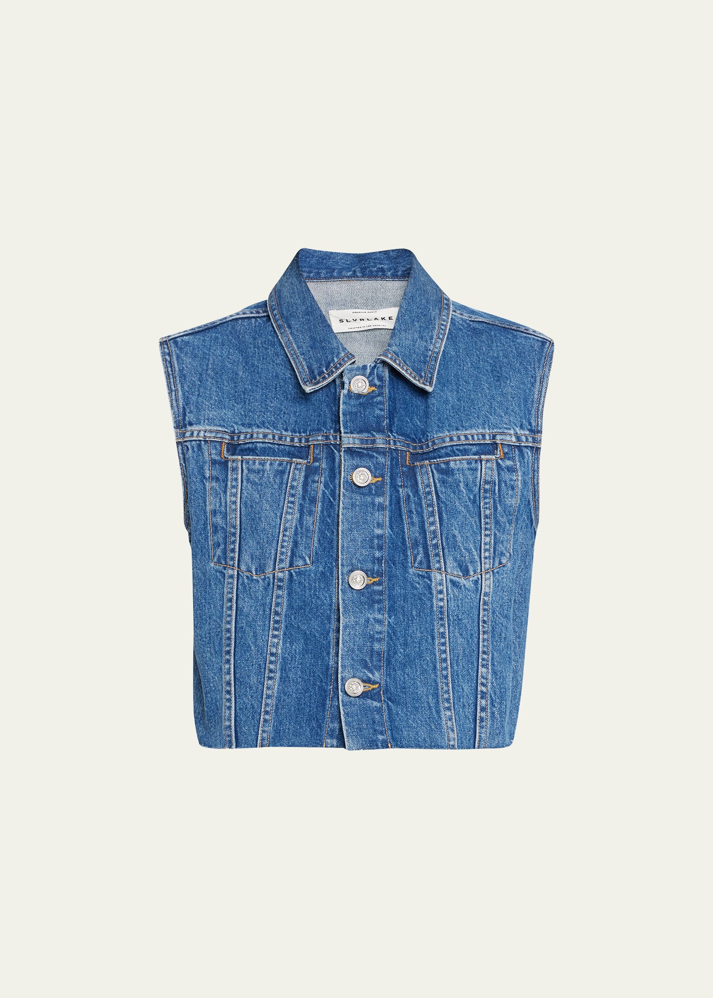 SLVRLAKE MAYA CUT-OFF DENIM VEST