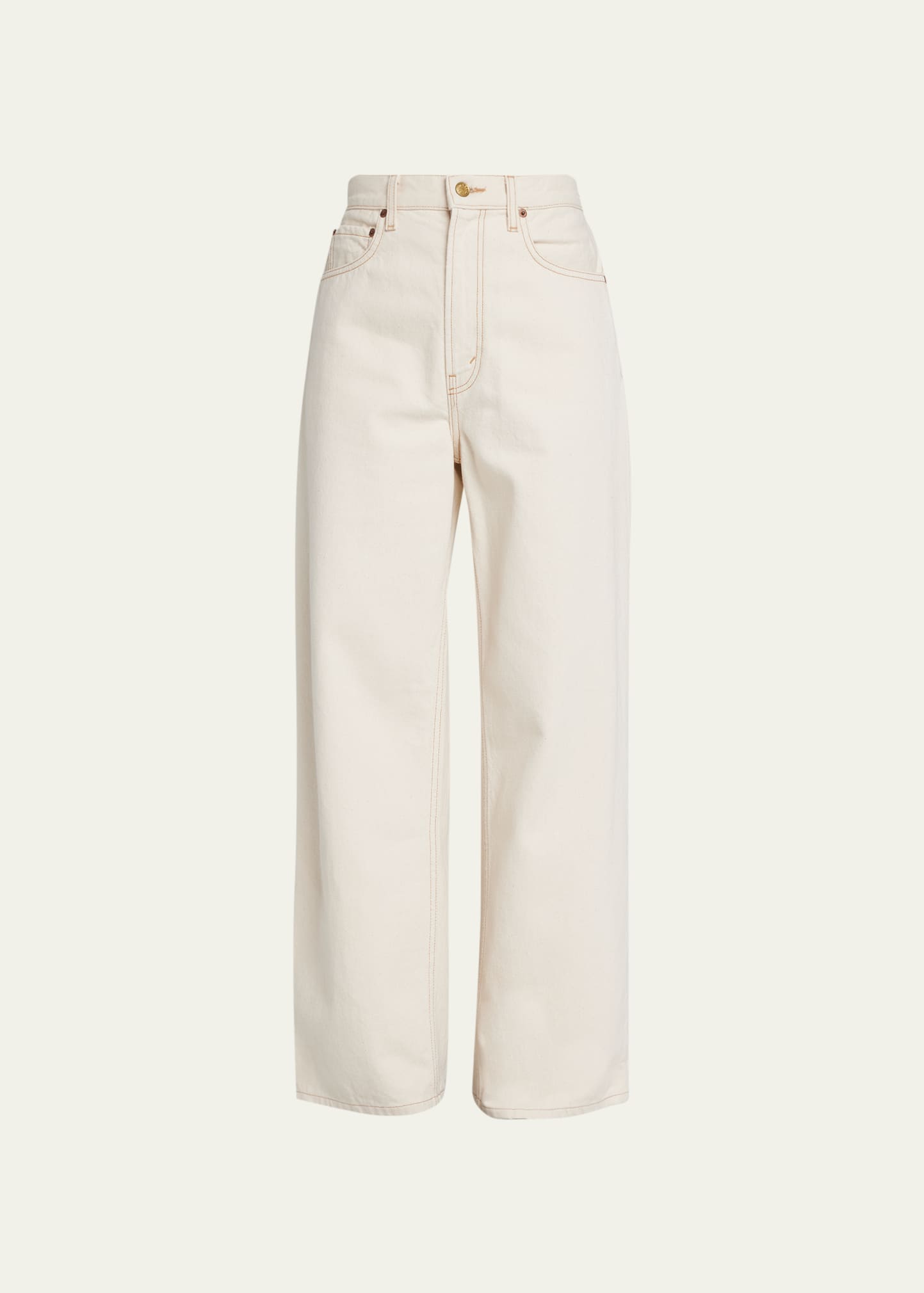 Lasso Cropped Wide Frayed Jeans