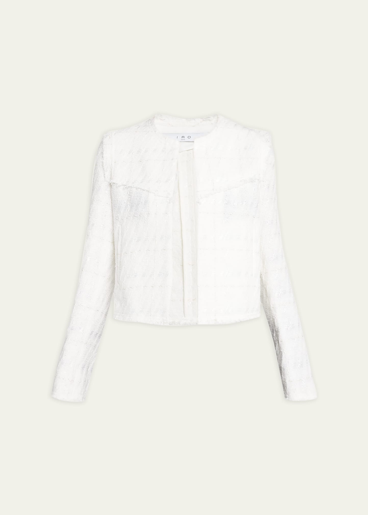 Shop Iro Lubna Tailored Open-front Jacket In White