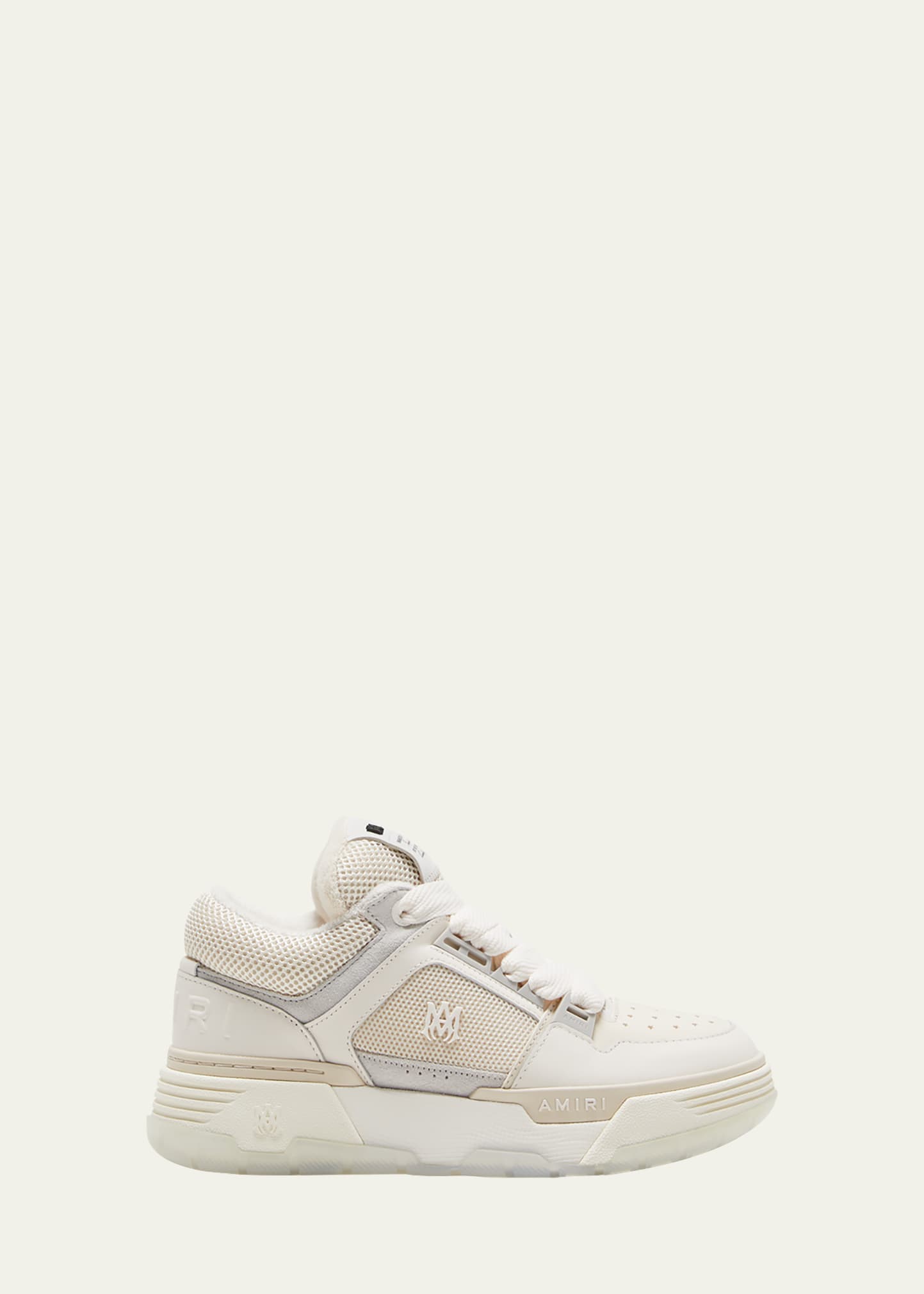 Amiri Womens Beige Comb Ma-1 Leather Low-top Trainers In Alabaster