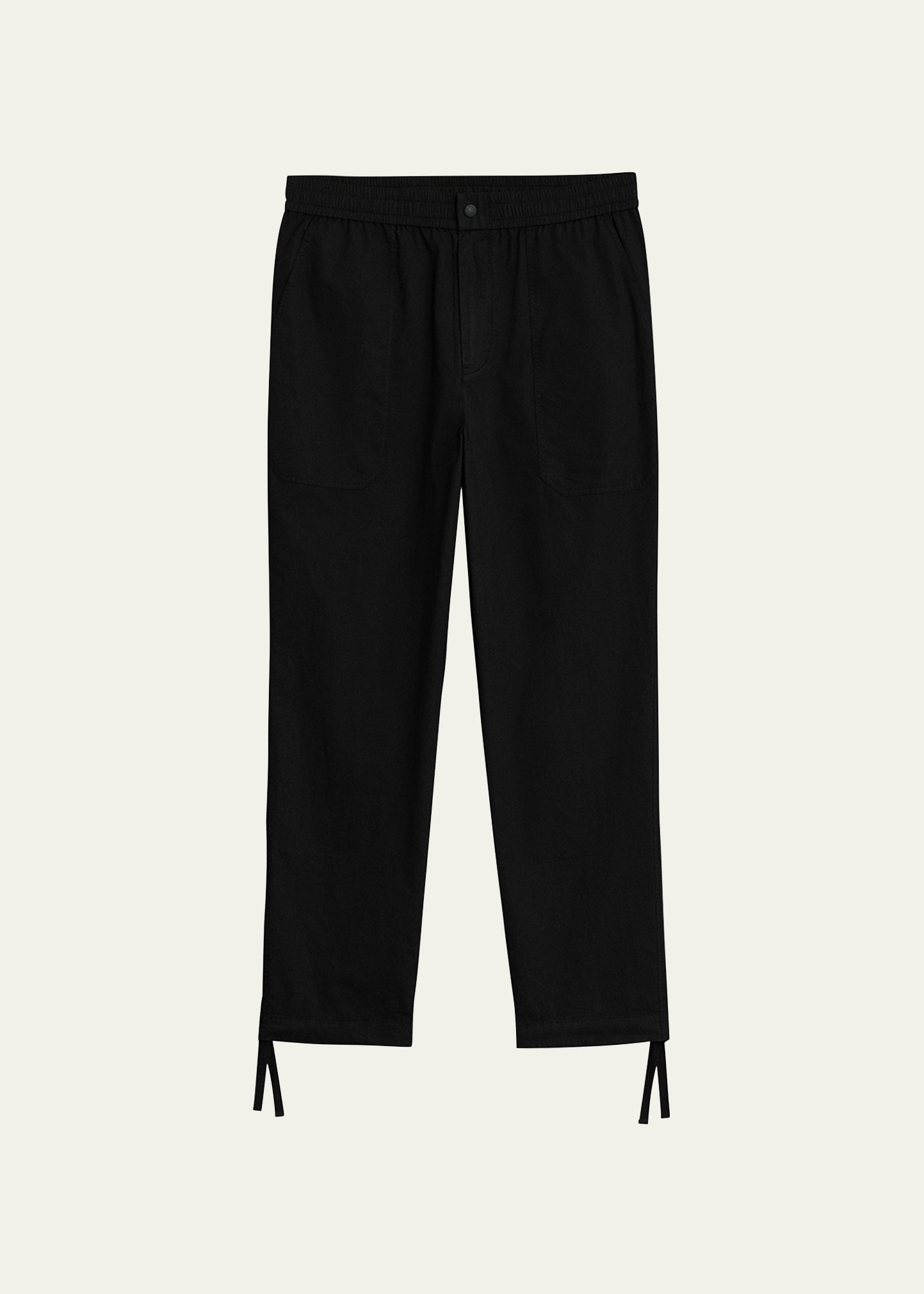 Rag & Bone Standard Cotton Blend Flannel Chinos In Blk