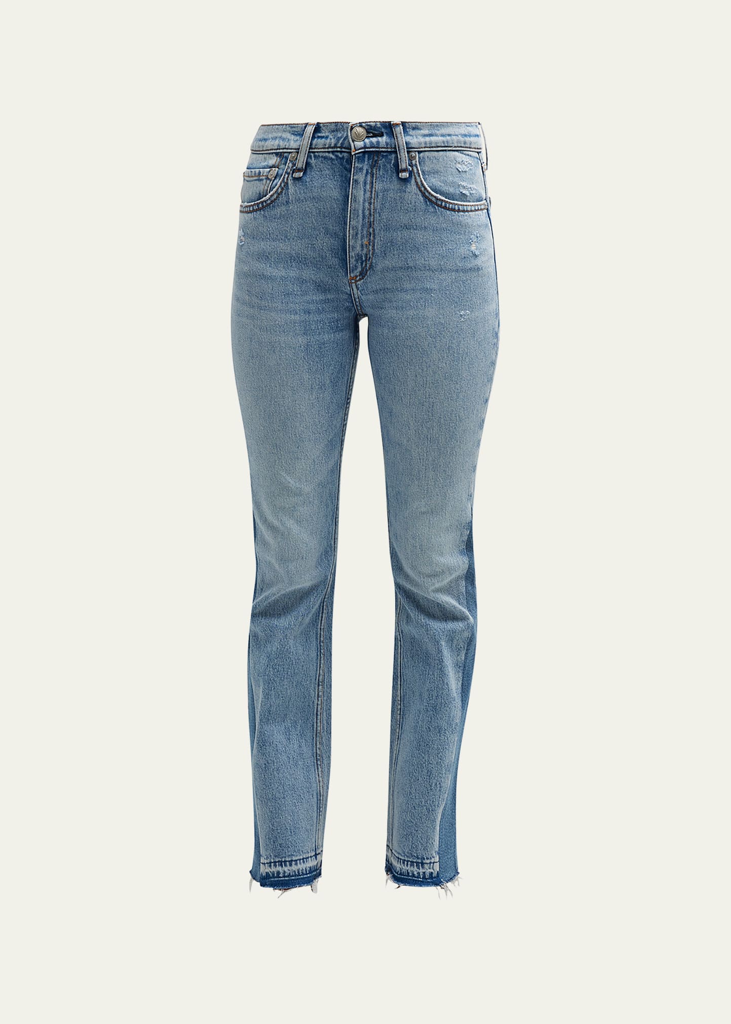 Rag & Bone Peyton Brand-patch Bootcut Mid-rise Stretch-denim Jeans In Lou1