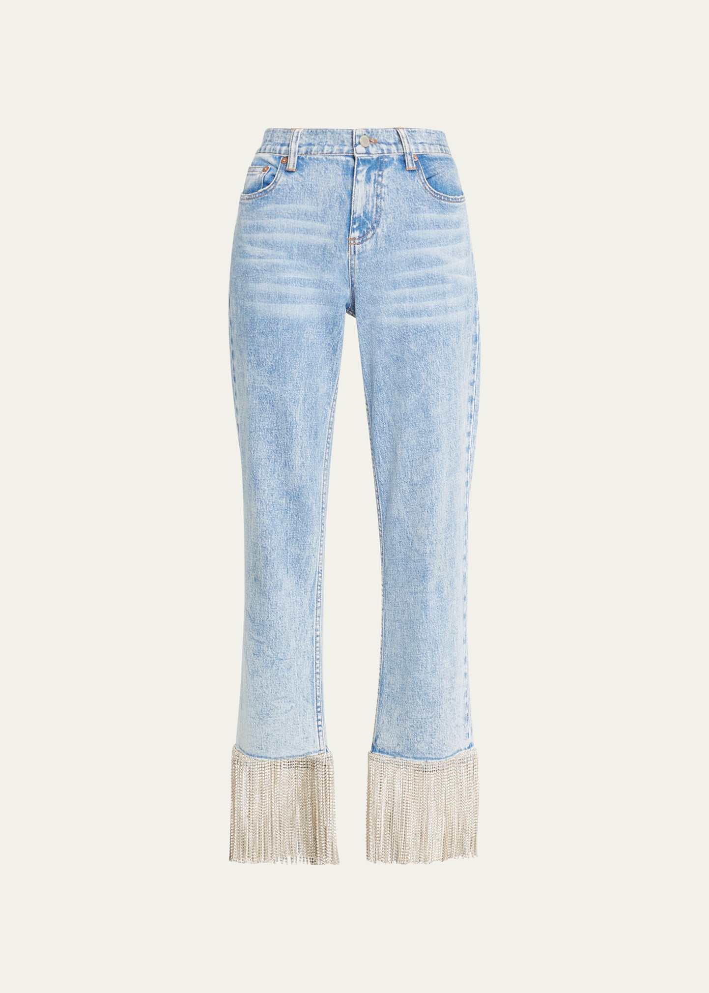 Cay High Rise Cargo Wide Leg Jeans in Brea Blue