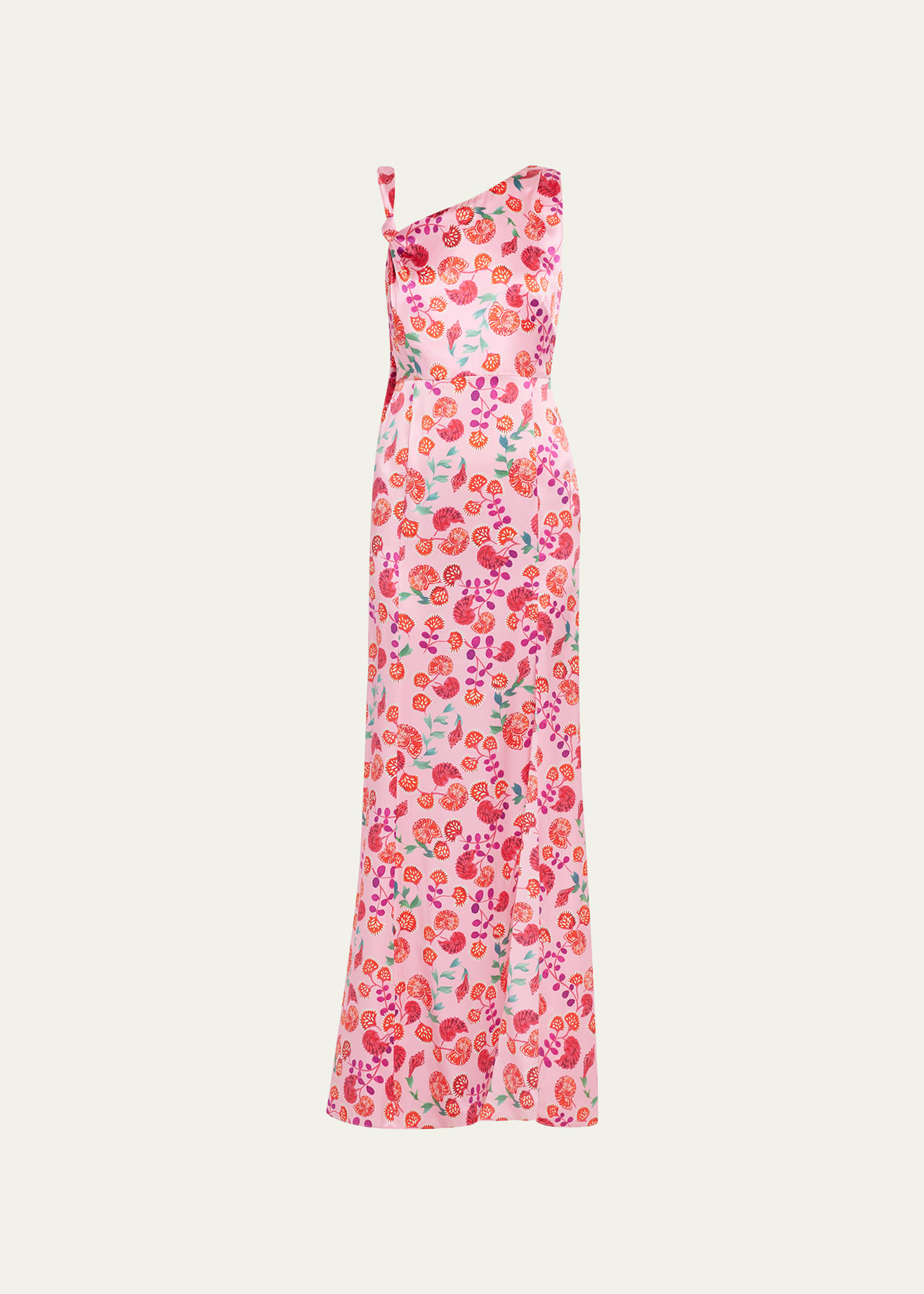 Kookai Saloni Long Dress Saloni Leona One-shoulder Draped Printed - Main Image