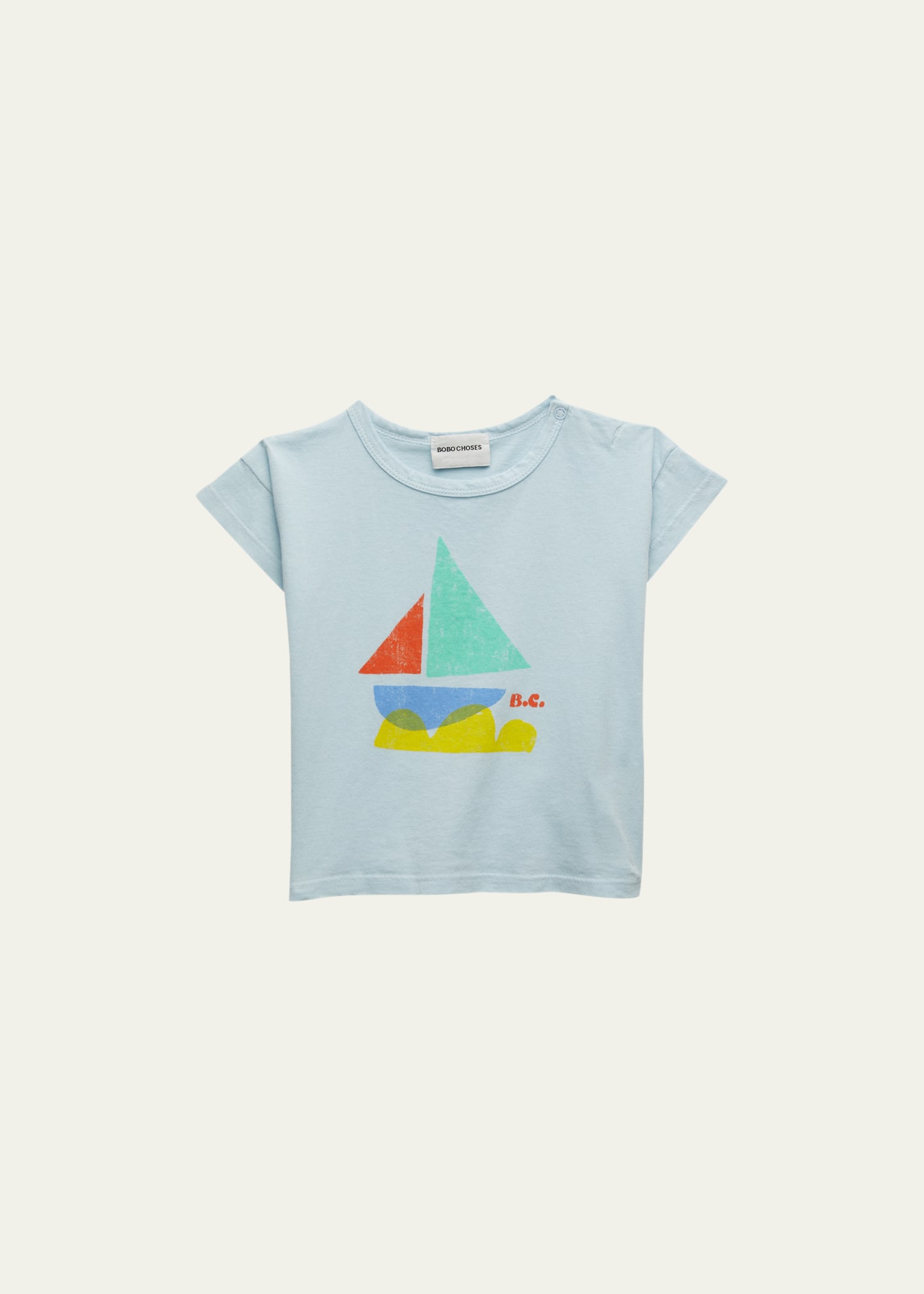 Bobo Choses Girl's Multicolor Sail Boat Graphic T-Shirt, Size 6M-24M