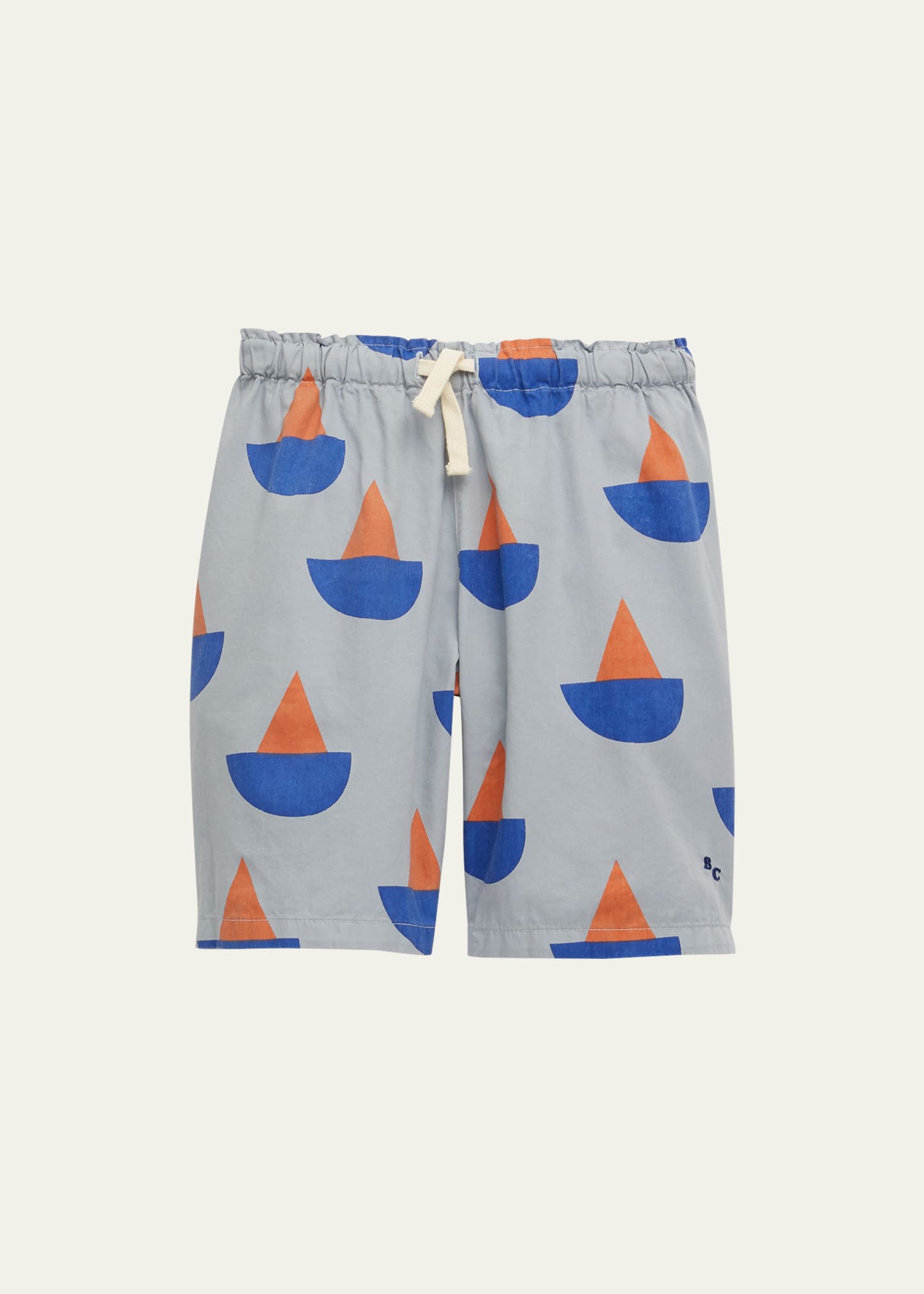 Bobo Choses Boy's Sailboat-Print Woven Shorts, Size 4-13
