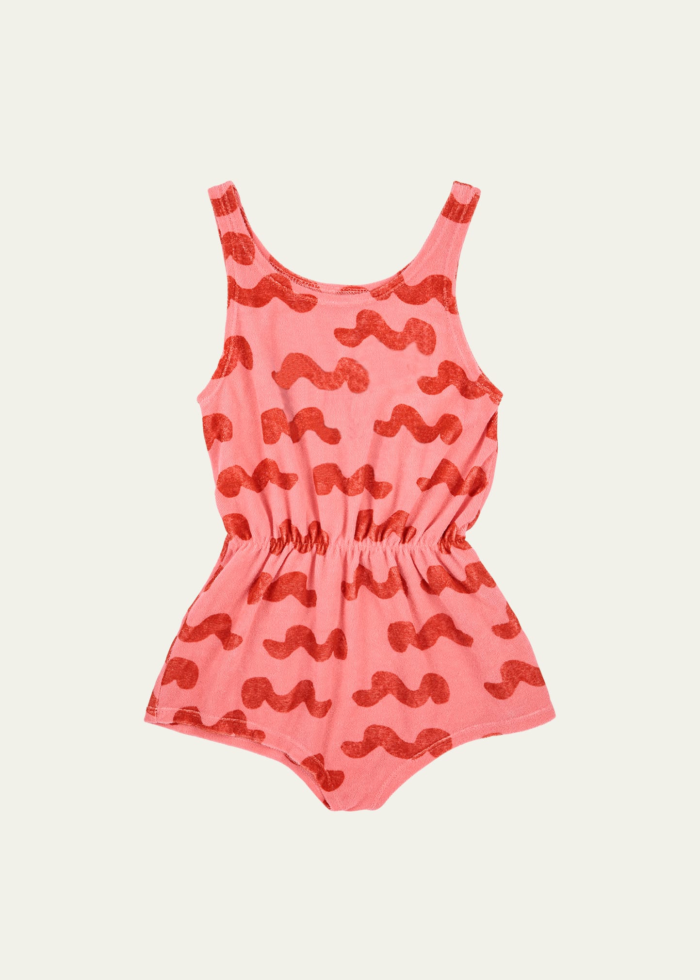 Bobo Choses Girl's Waves Terry Playsuit, Size 2-13