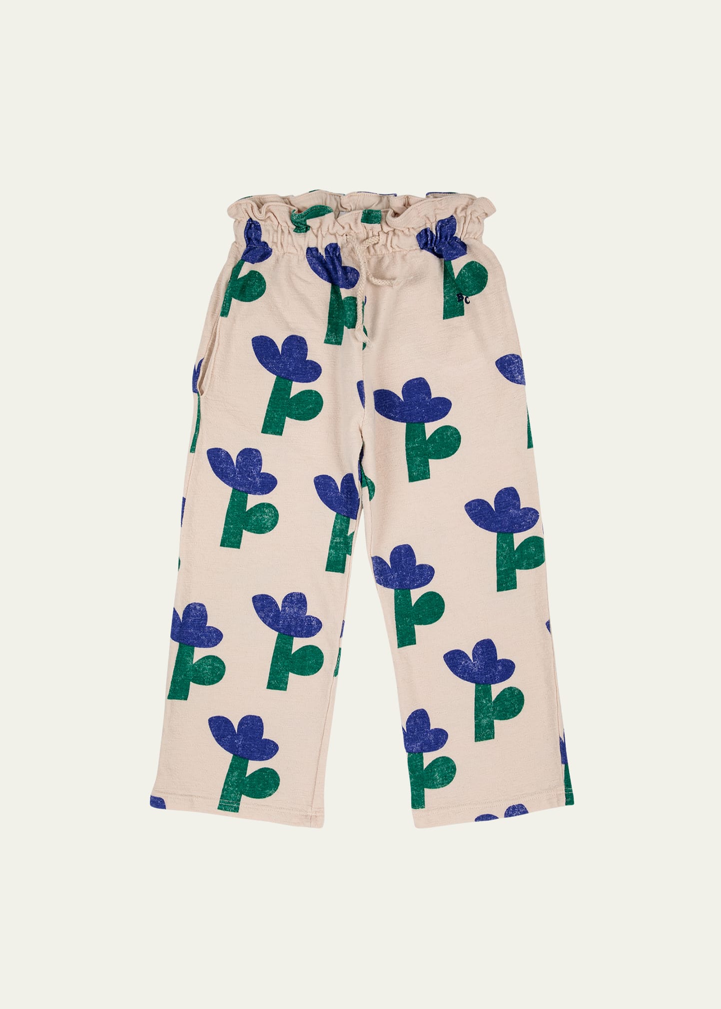 Bobo Choses Girl's Sea Flower-Print Trousers, Size 4-13