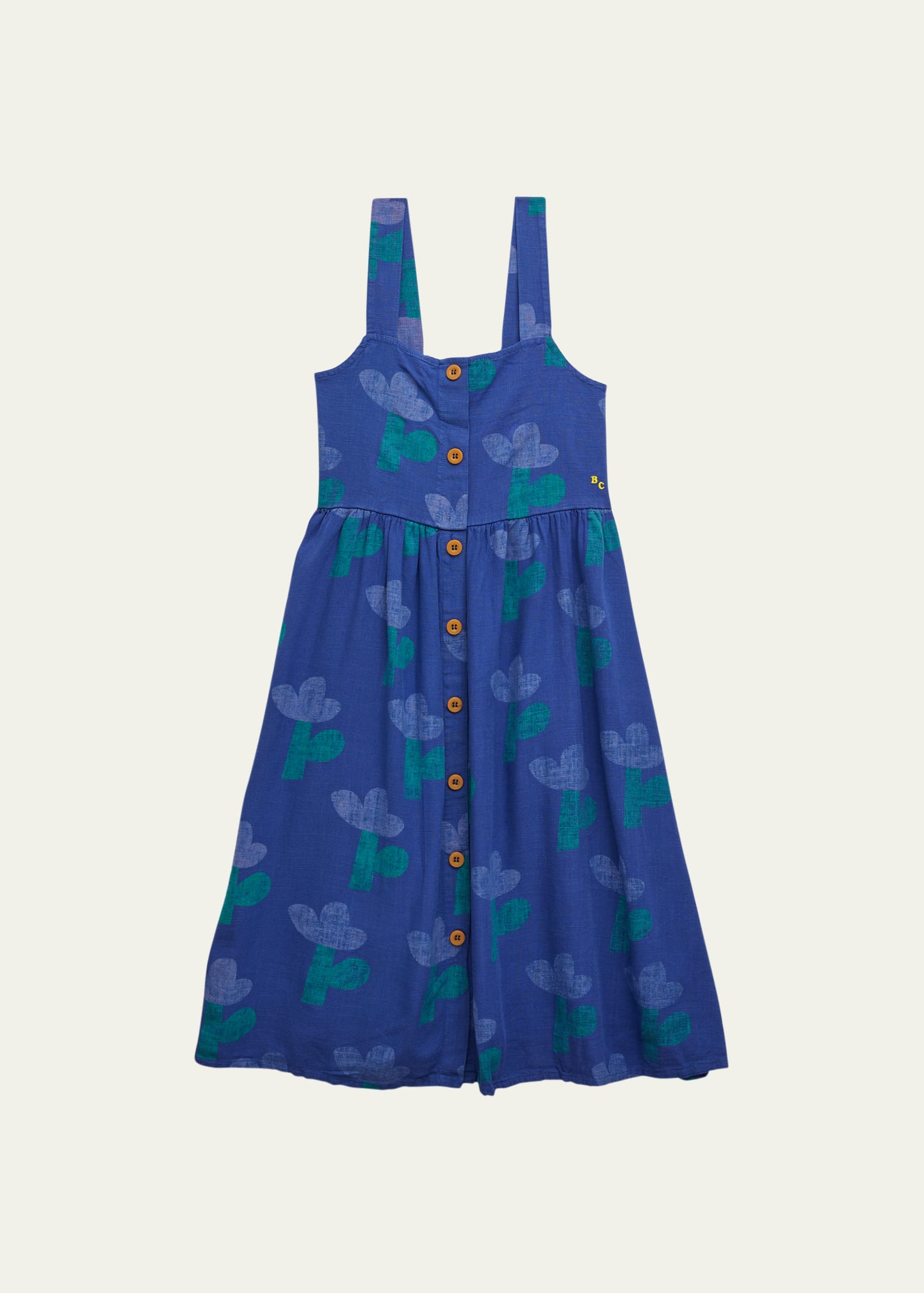 Bobo Choses Girl's Sea Flower Button-Front Dress, Size 2-13