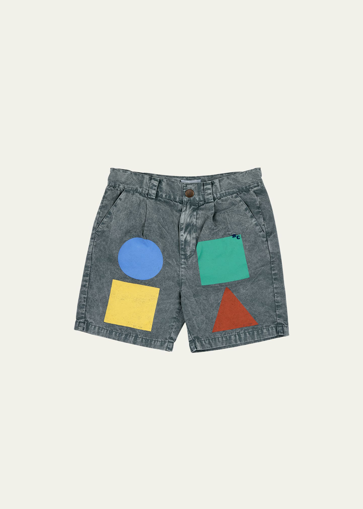 Bobo Choses Boy's Geometric Colorblocked Woven Bermuda Shorts, Size 4-13