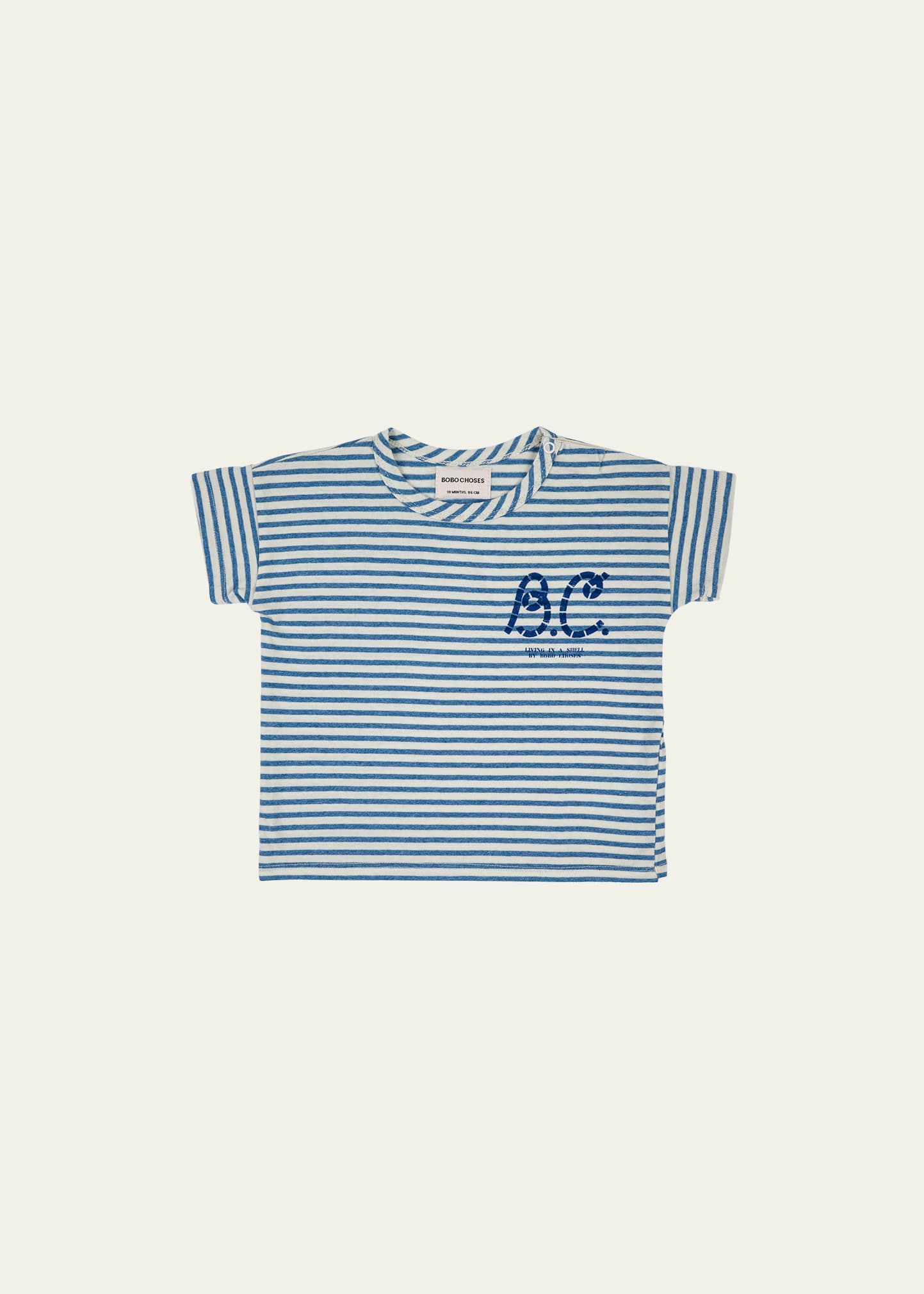 Bobo Choses Girl's Logo-Print Striped T-Shirt, Size 6M-24M