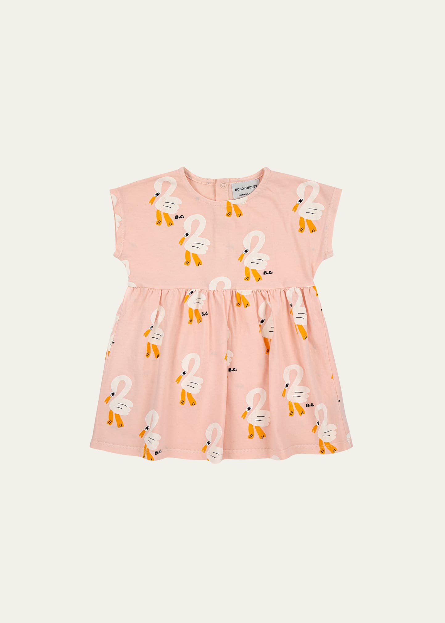Bobo Choses Girl's Pelican Organic Cotton Dress, Size 6M-24M