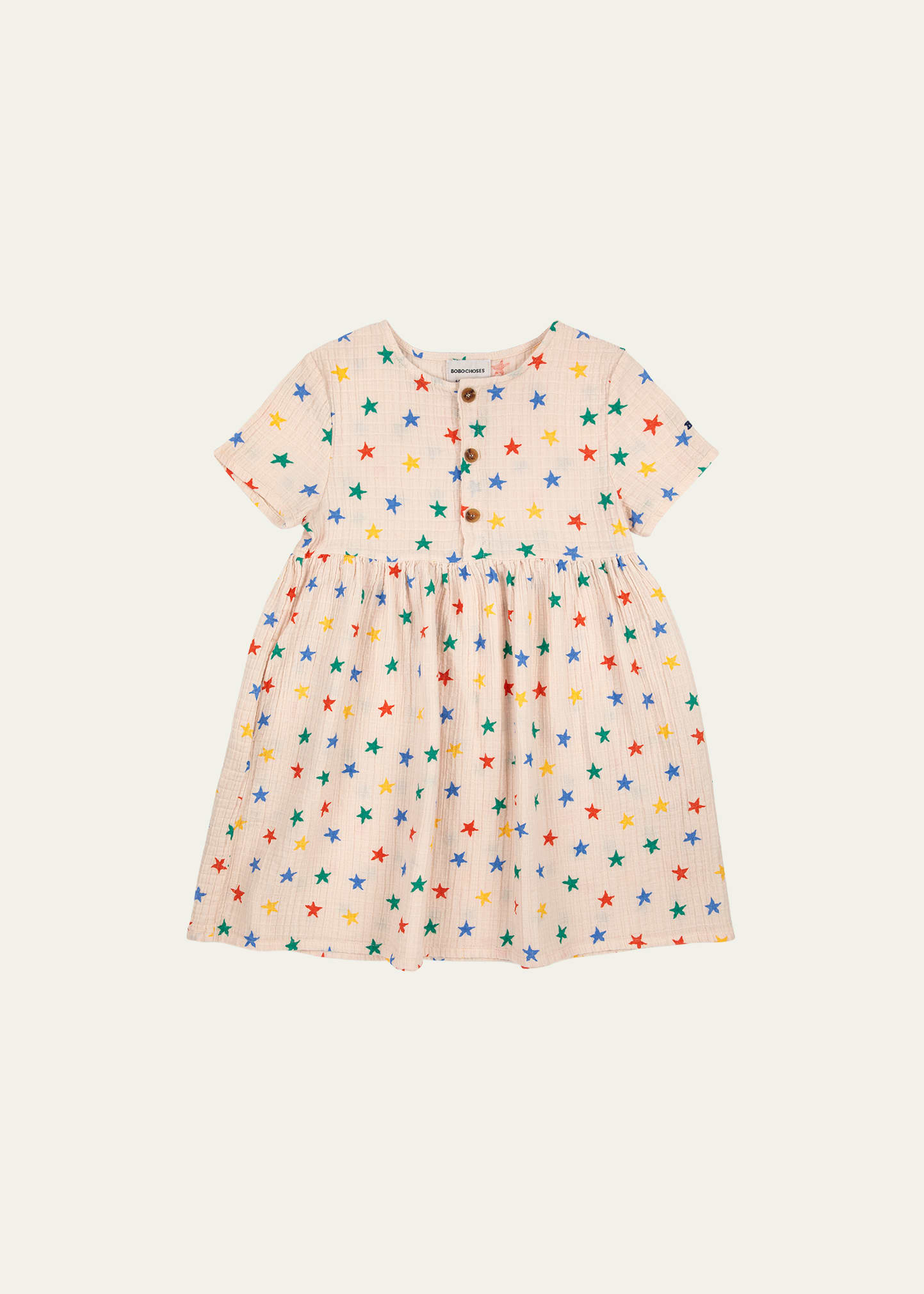 Bobo Choses Girl's Multicolor Stars Cotton Dress, Size 2-13