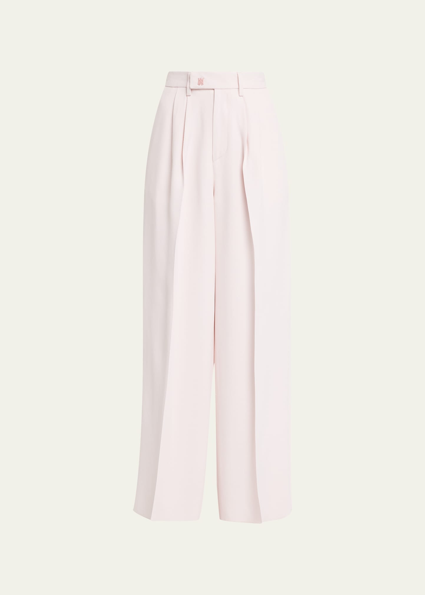 Shop Amiri Double-pleated Trousers In Pink