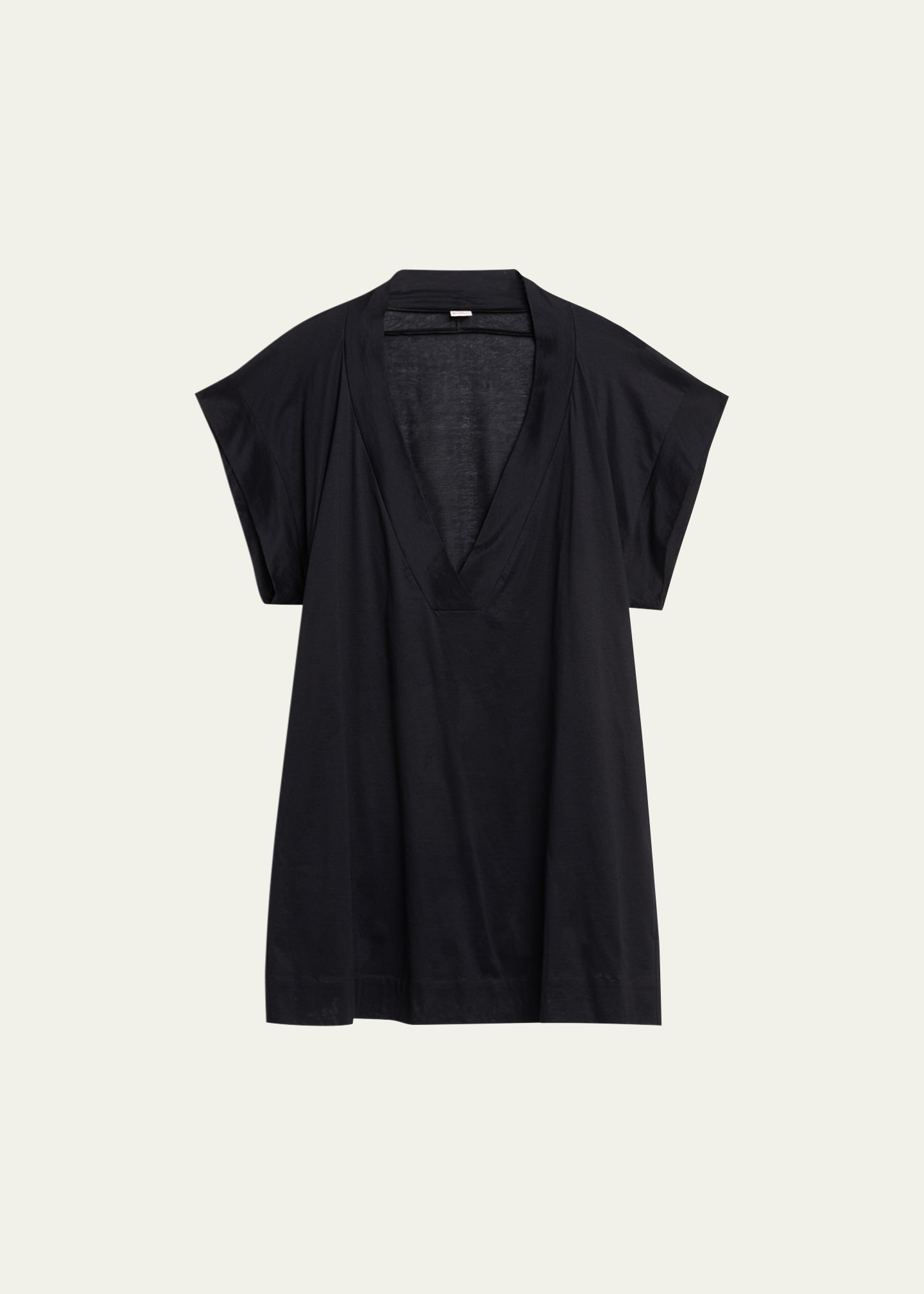 Eres Renee V-neck T-shirt Cover-up In Noir