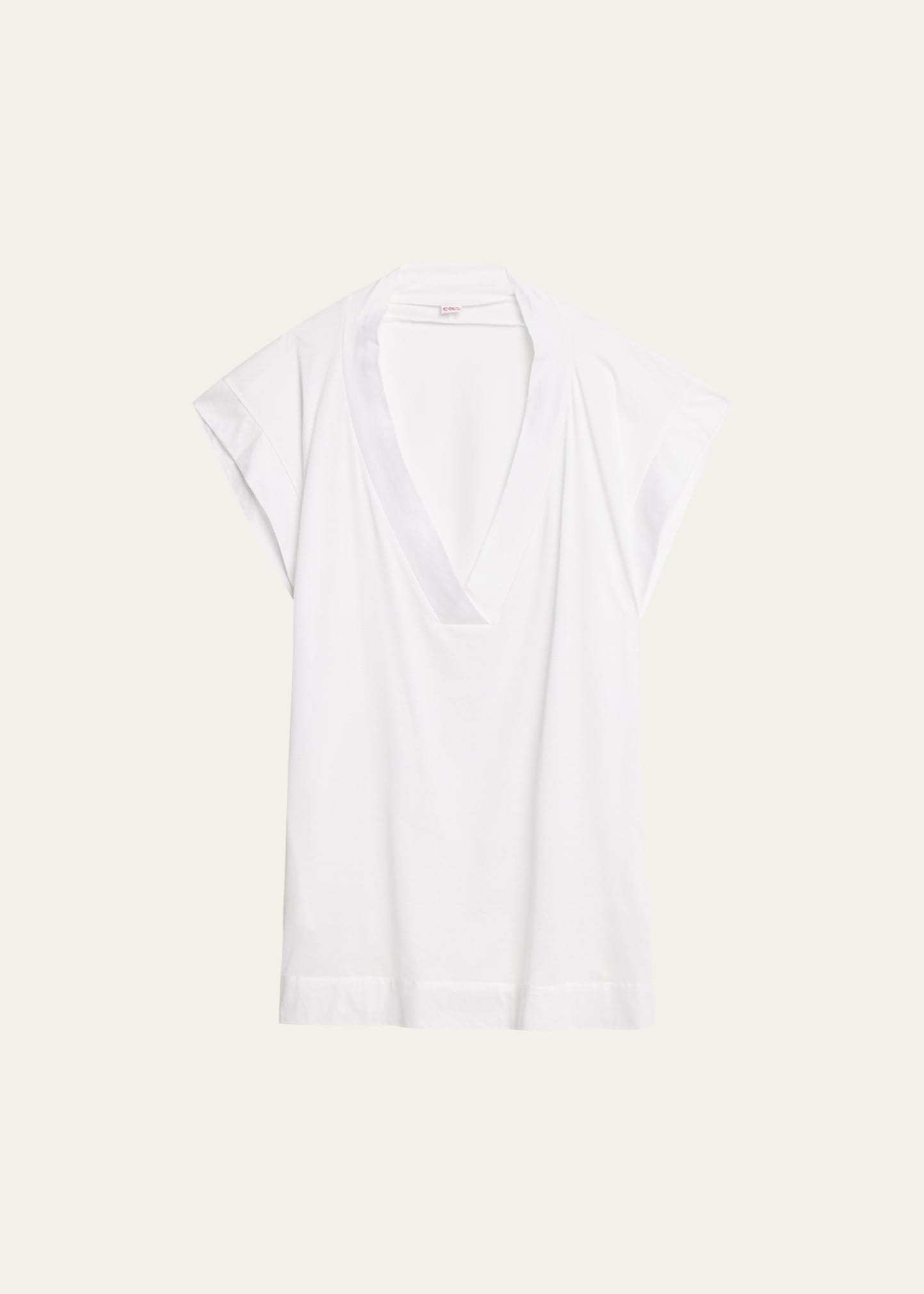 Shop Eres Renee V-neck T-shirt Coverup In Blanc