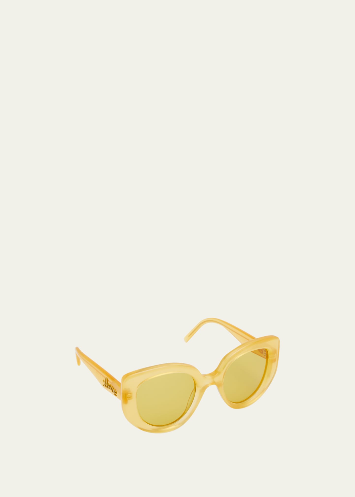 LOEWE CURVED LOGO ACETATE BUTTERFLY SUNGLASSES