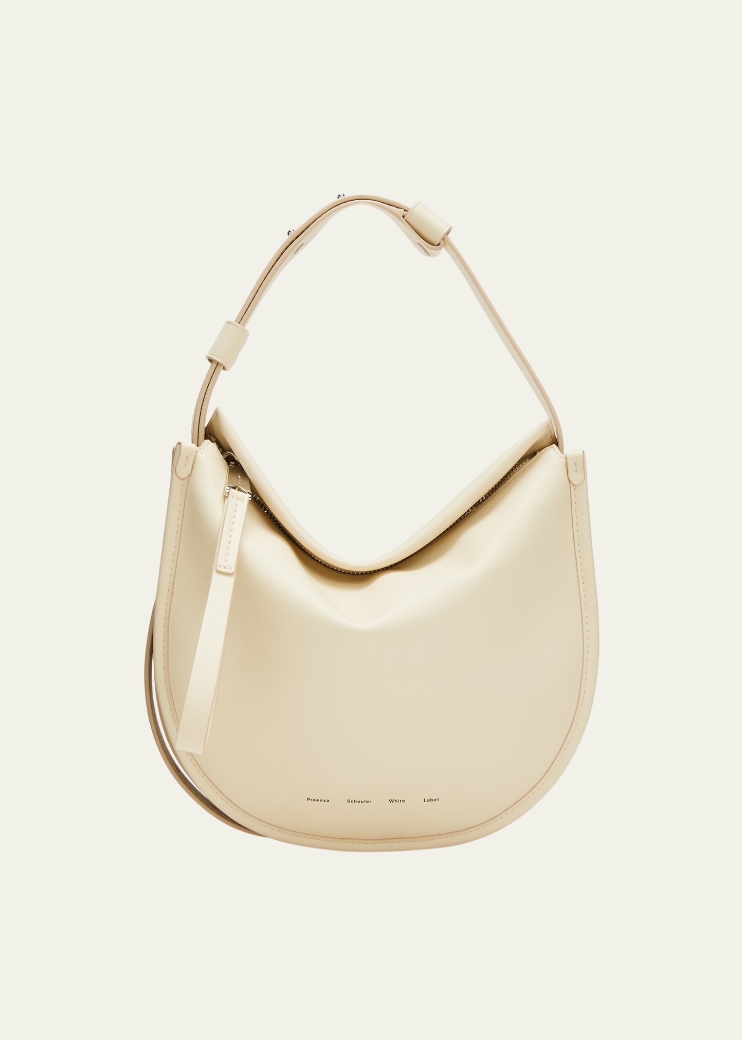 Proenza Schouler White Label Baxter Small Leather Hobo Bag In 103 Ivory