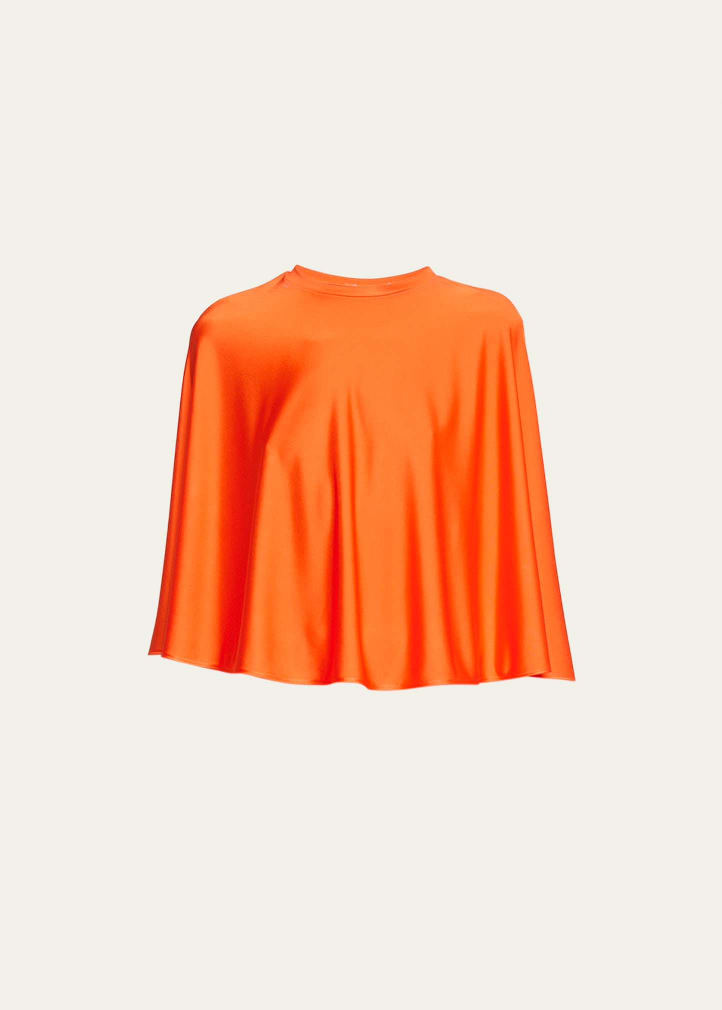 Stella Mccartney High-low Draped Blouse In 7516 Glow Orange