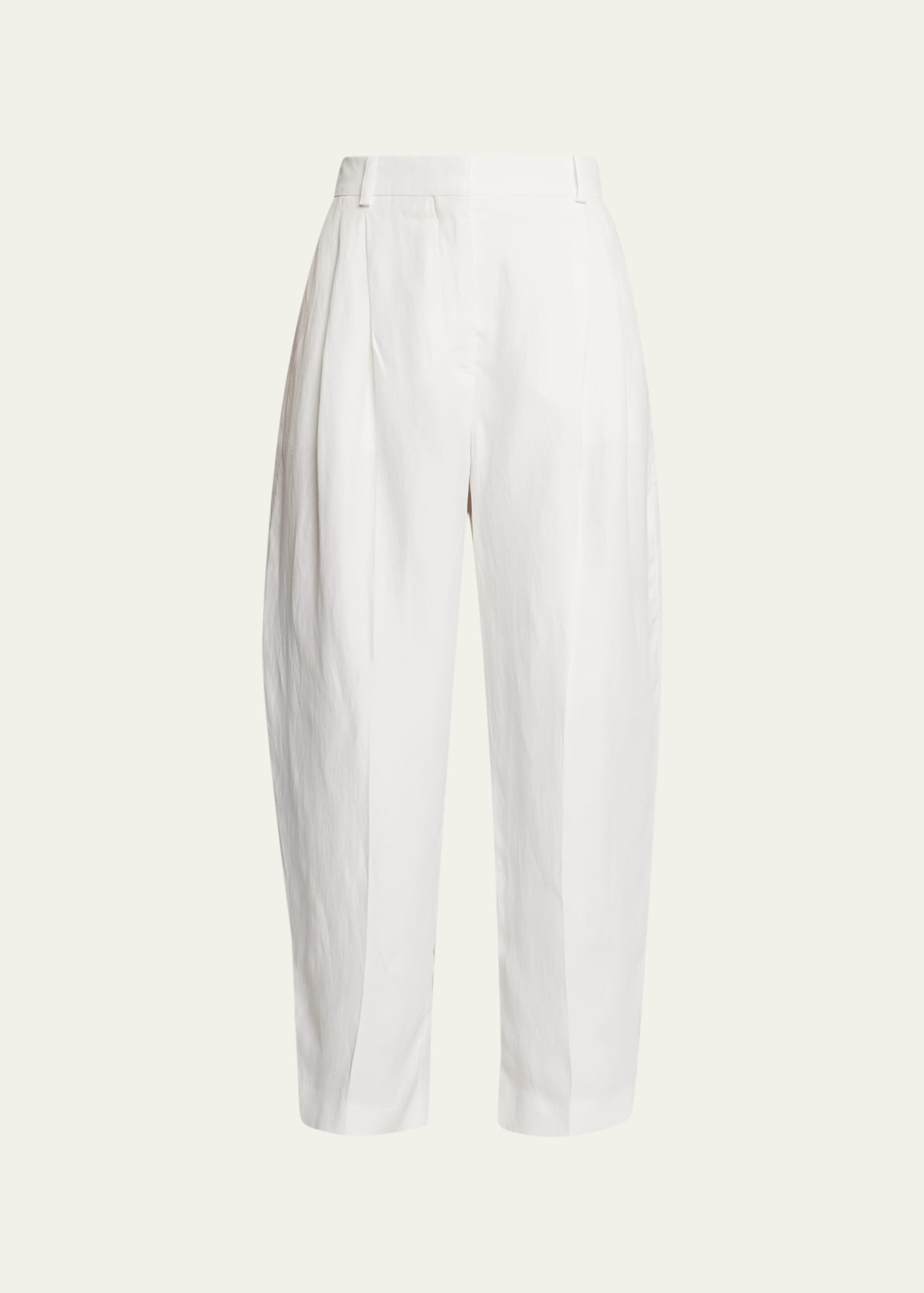 Stella Mccartney Plissierte Cropped-hose In 9001 White