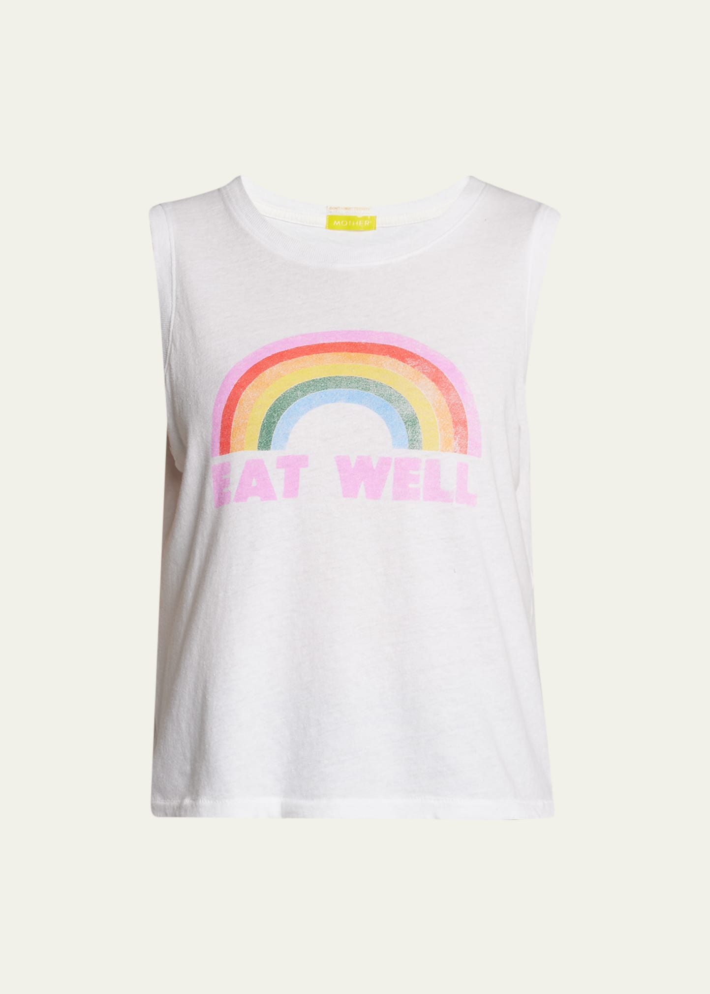 Mother The Strong And Silent Type Tank Top In Eat Eat Well