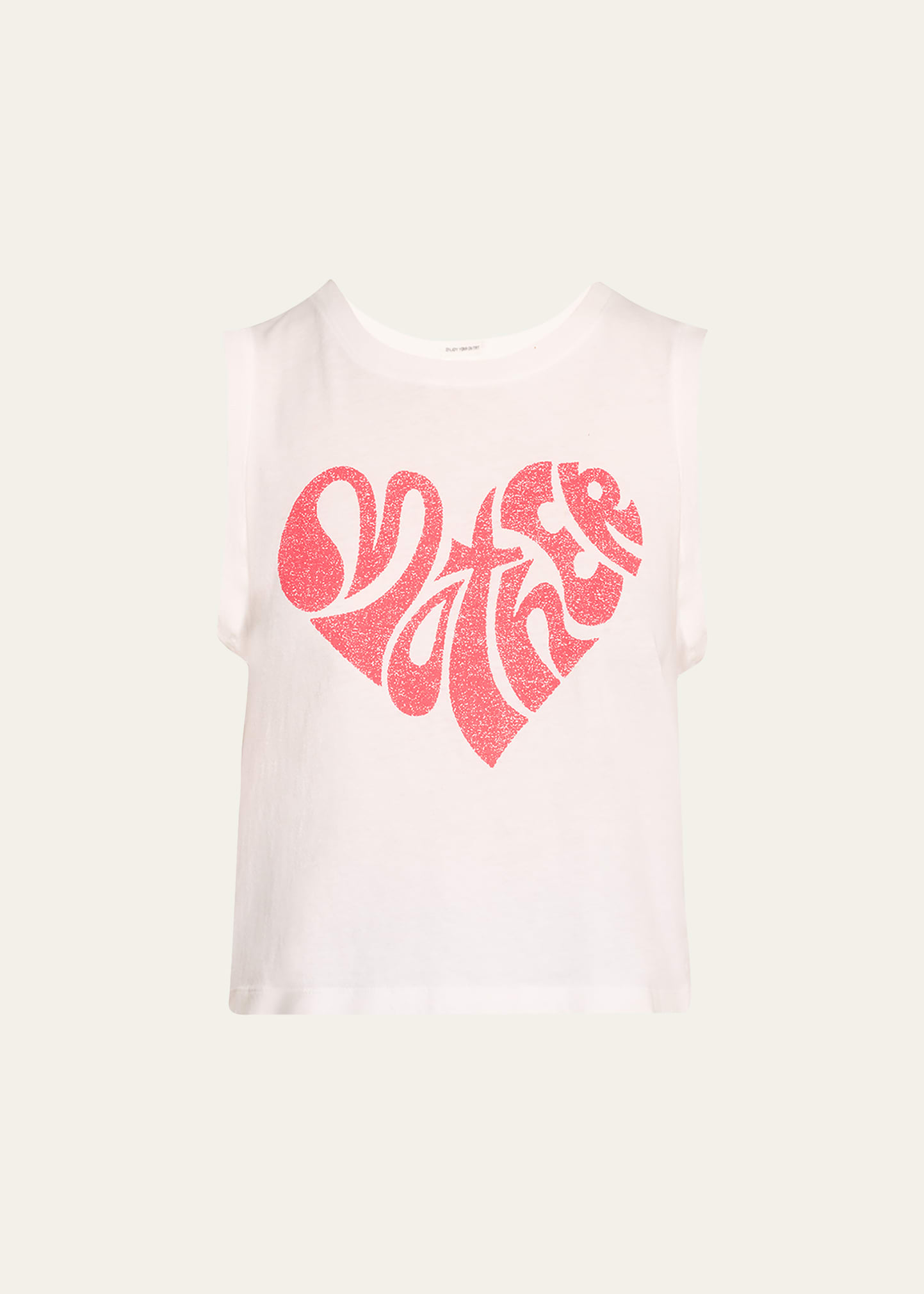 Shop Mother The Strong And Silent Type Tank Top In Heart Moth