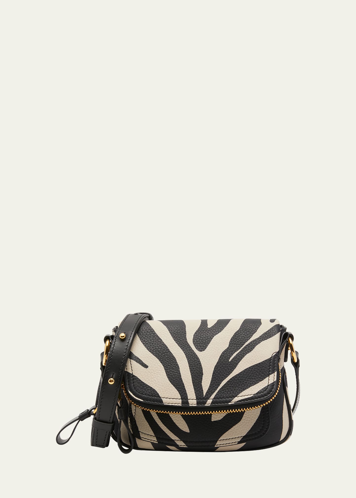 Tom Ford Jennifer Mini Zebra-print Crossbody Bag In 7nw01 Black Beige |  ModeSens