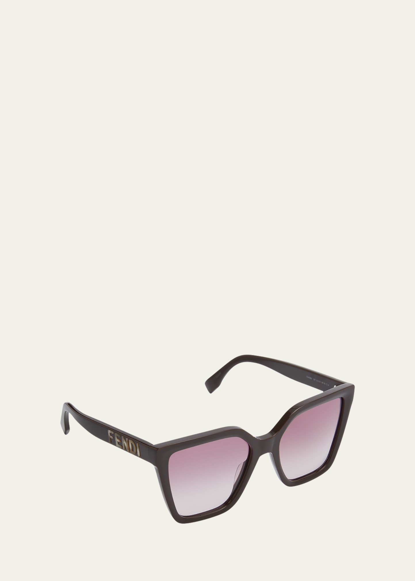 Logo Beveled Square Acetate Sunglasses