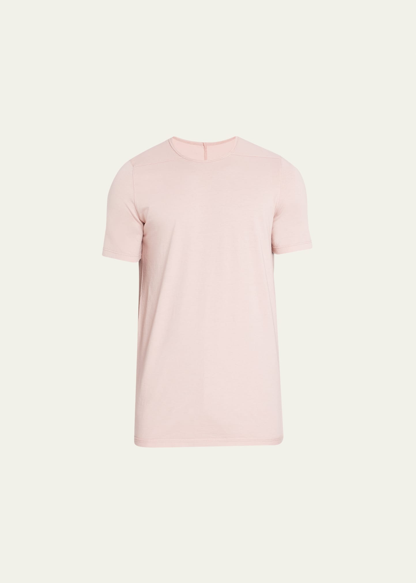 Drkshdw Rick Owens Men's Level Cotton Paneled T-shirt In Faded Pink