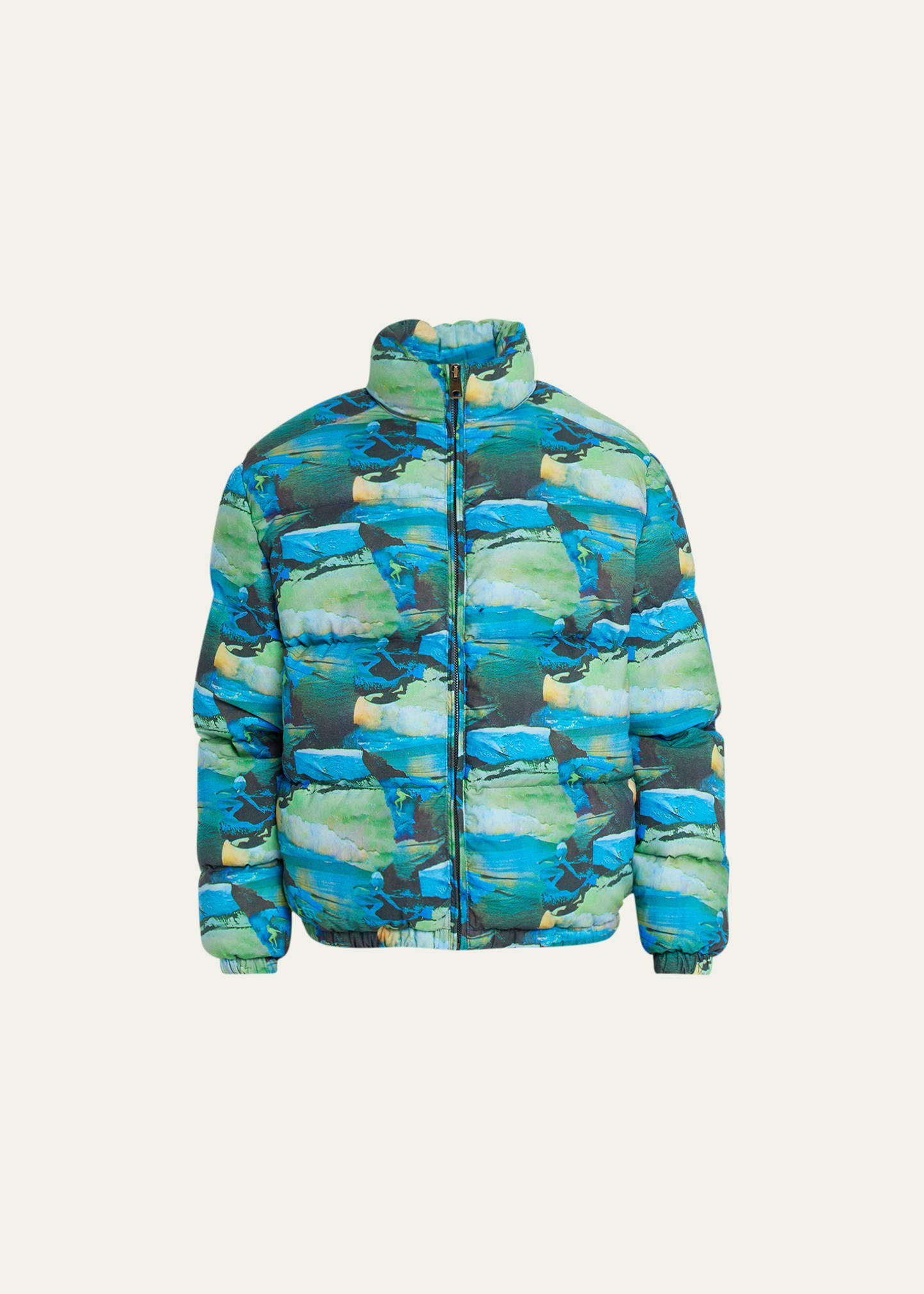Erl Bedruckte Daunenjacke In  Green Sunset