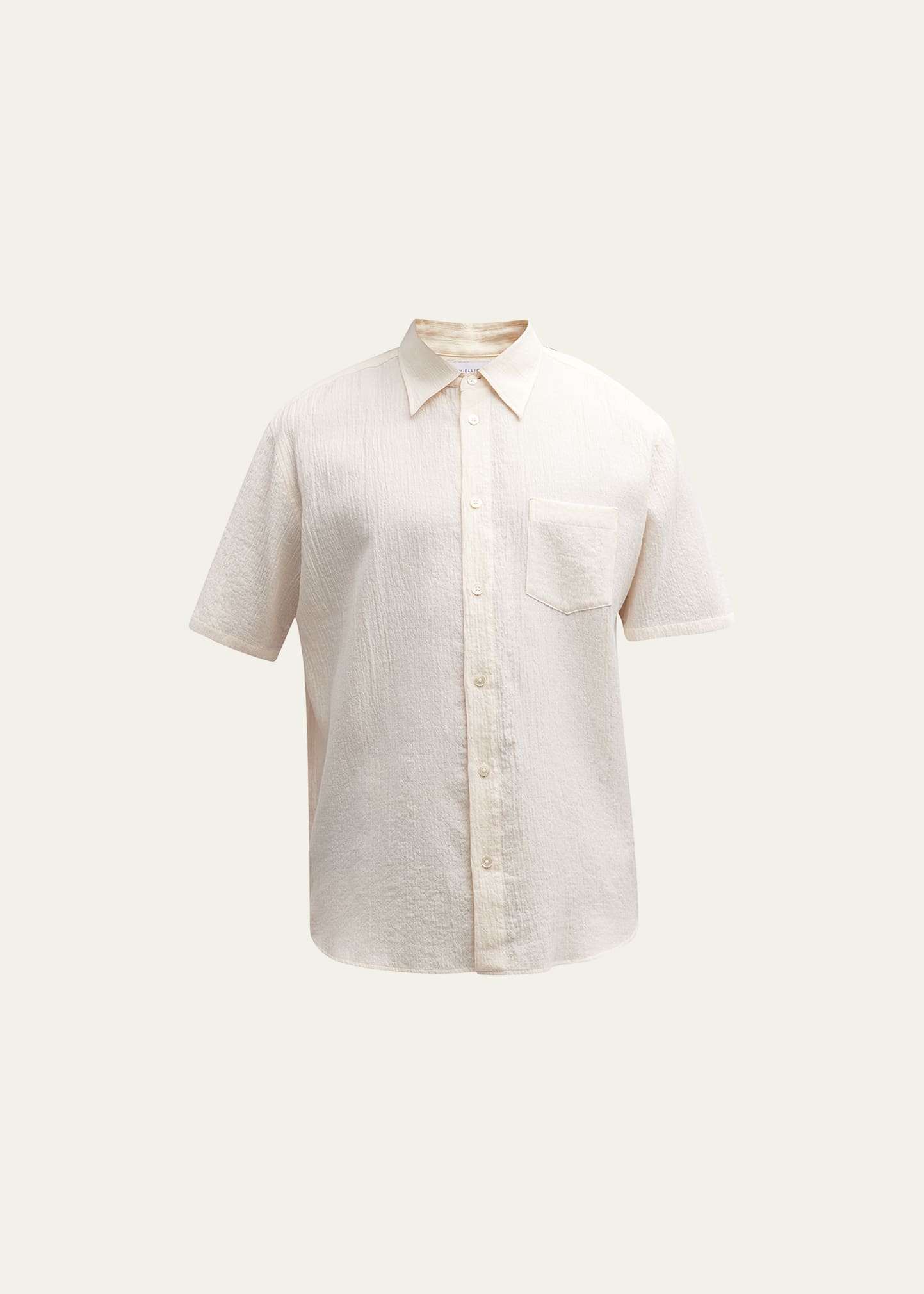 John Elliott Cloak Short Sleeve Button-up Shirt In Salt