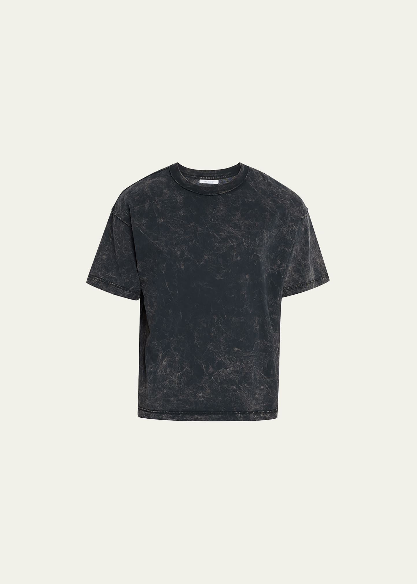 Mineral Wash Cropped Tee In Black