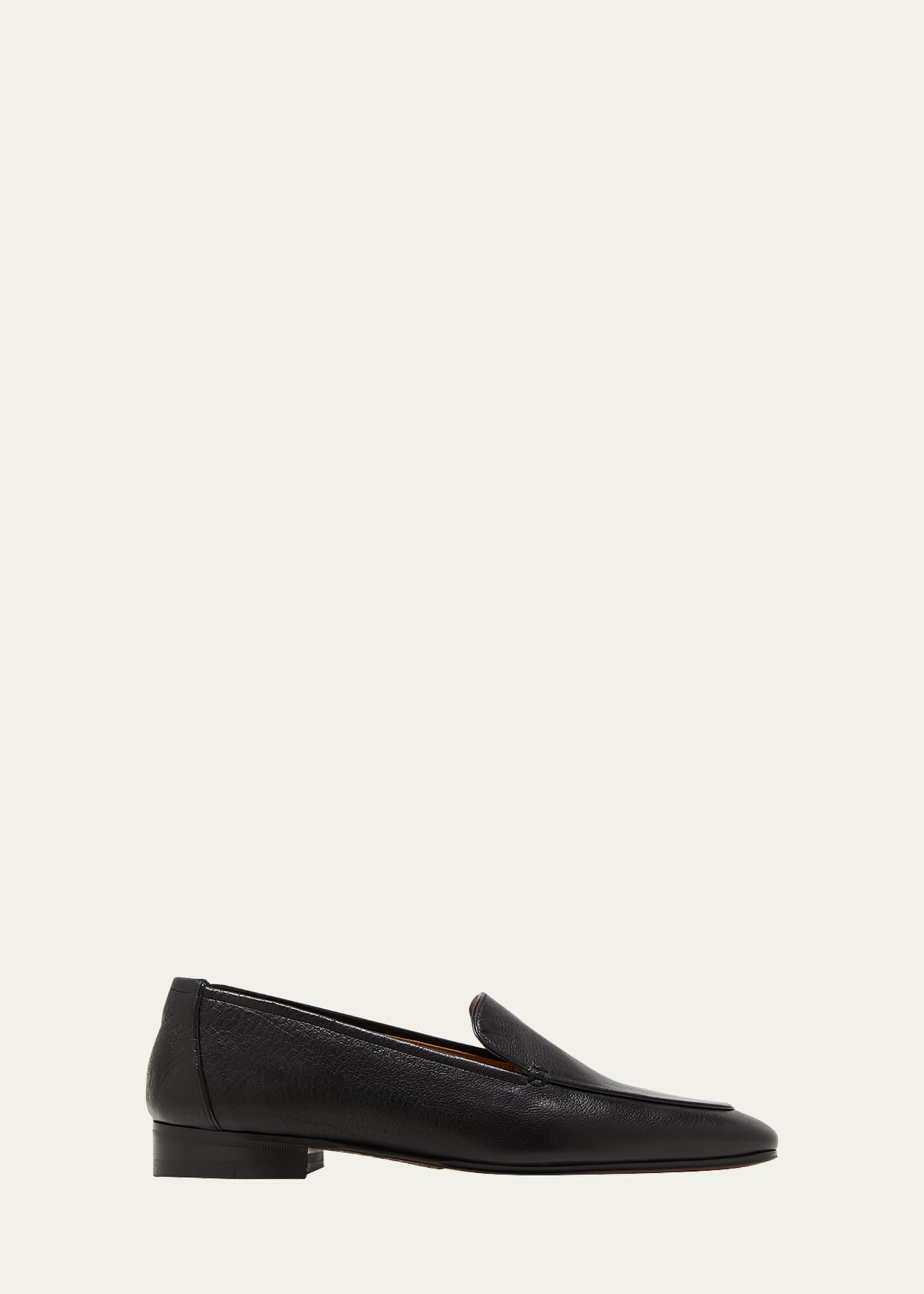 Shop The Row Adam Leather Flat Loafers In Black