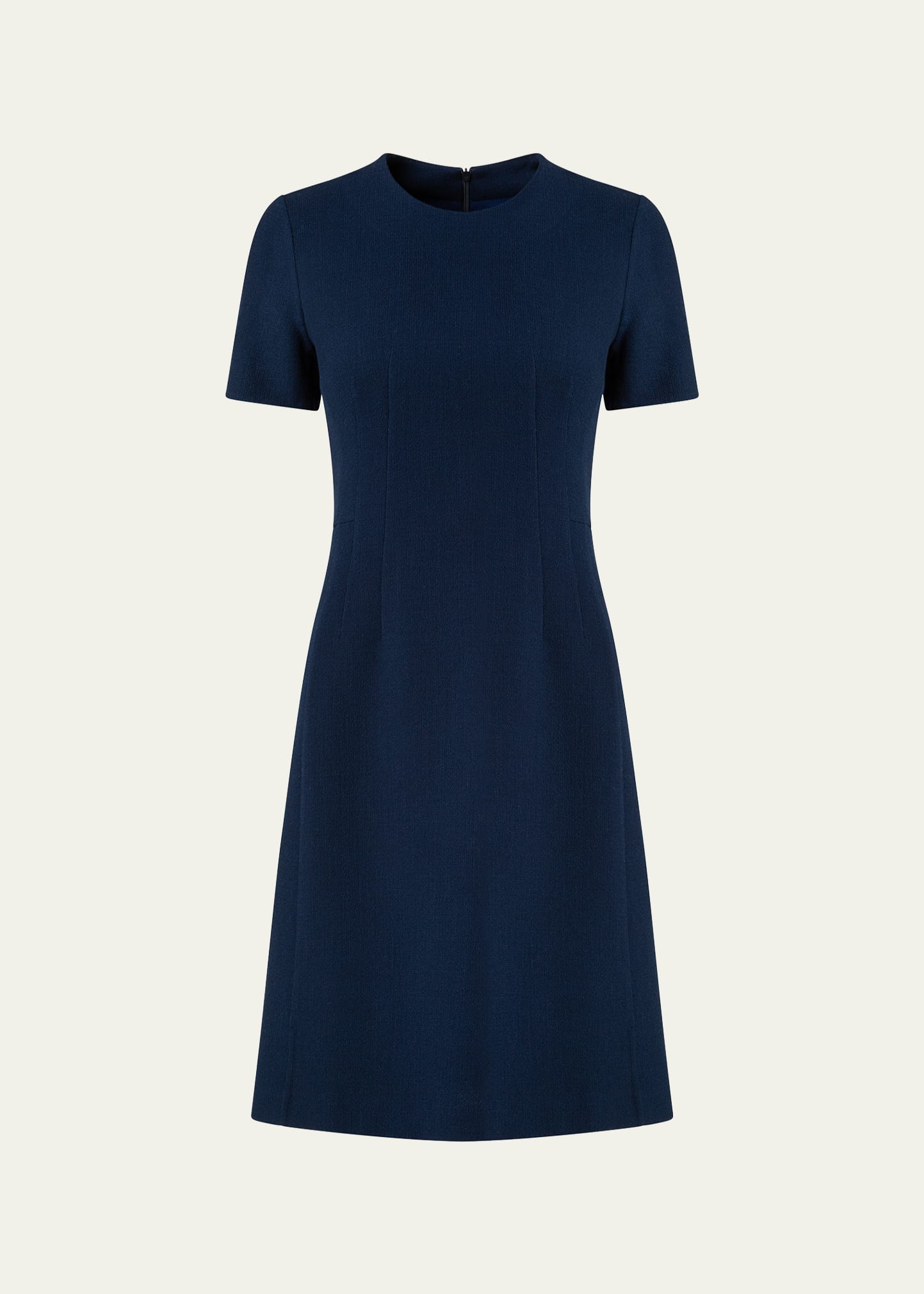 Akris Double-face A-line Dress In Navy