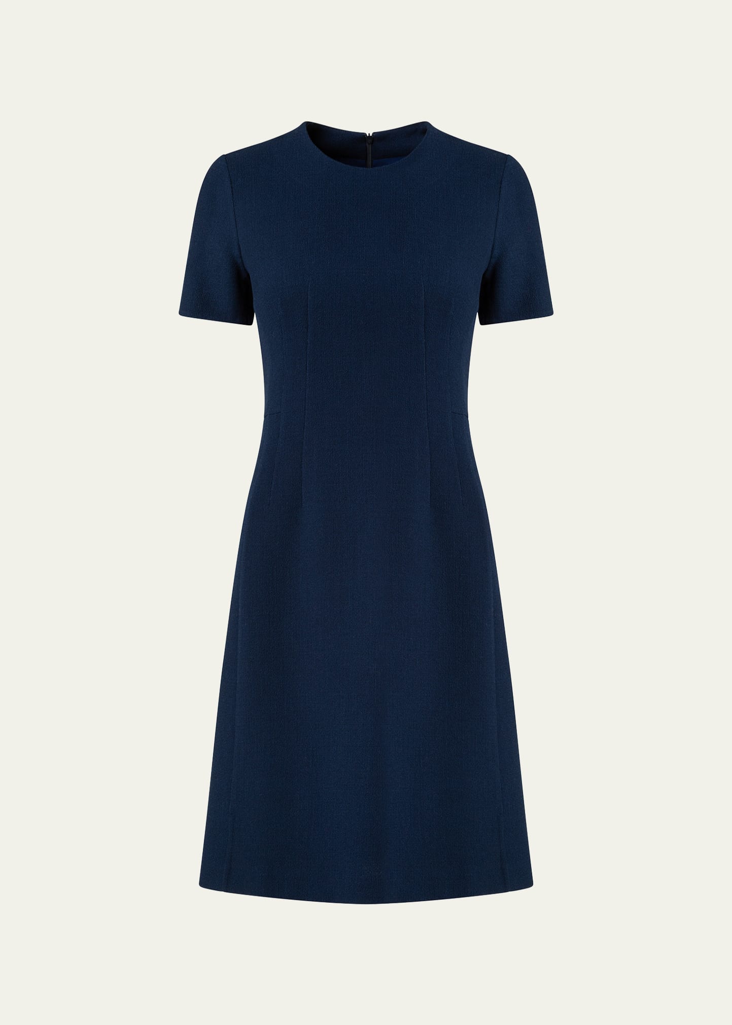 Akris Double-face A-line Dress In Navy