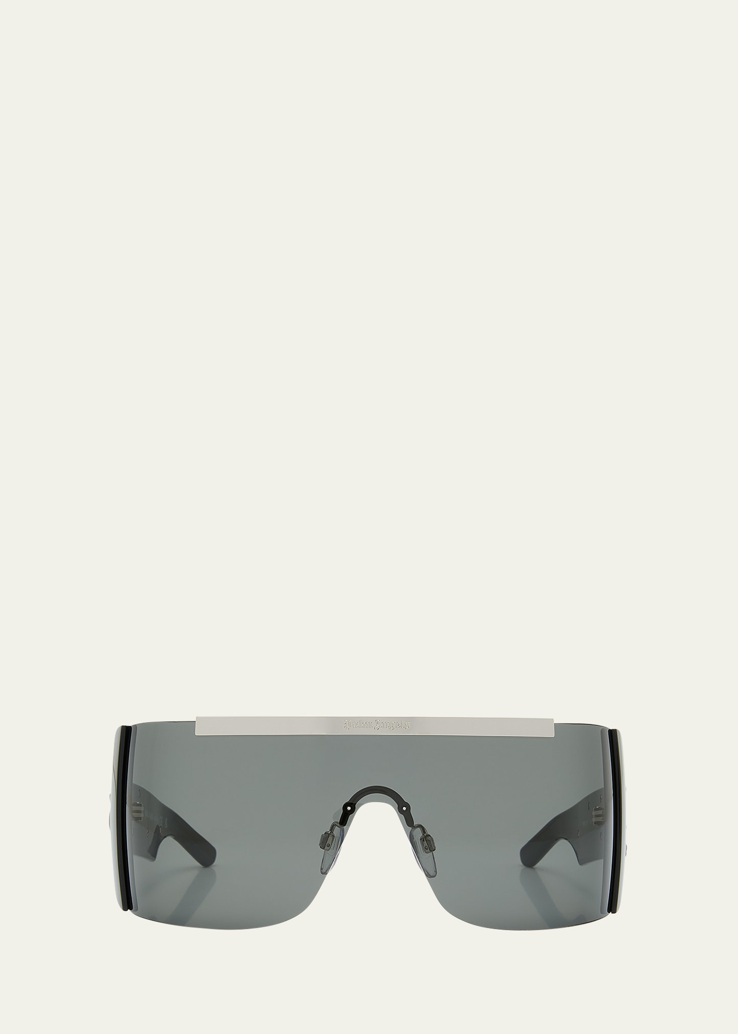 Palm Angels Men's 137mm Los Angeles Mask Sunglasses In Black Dark Grey
