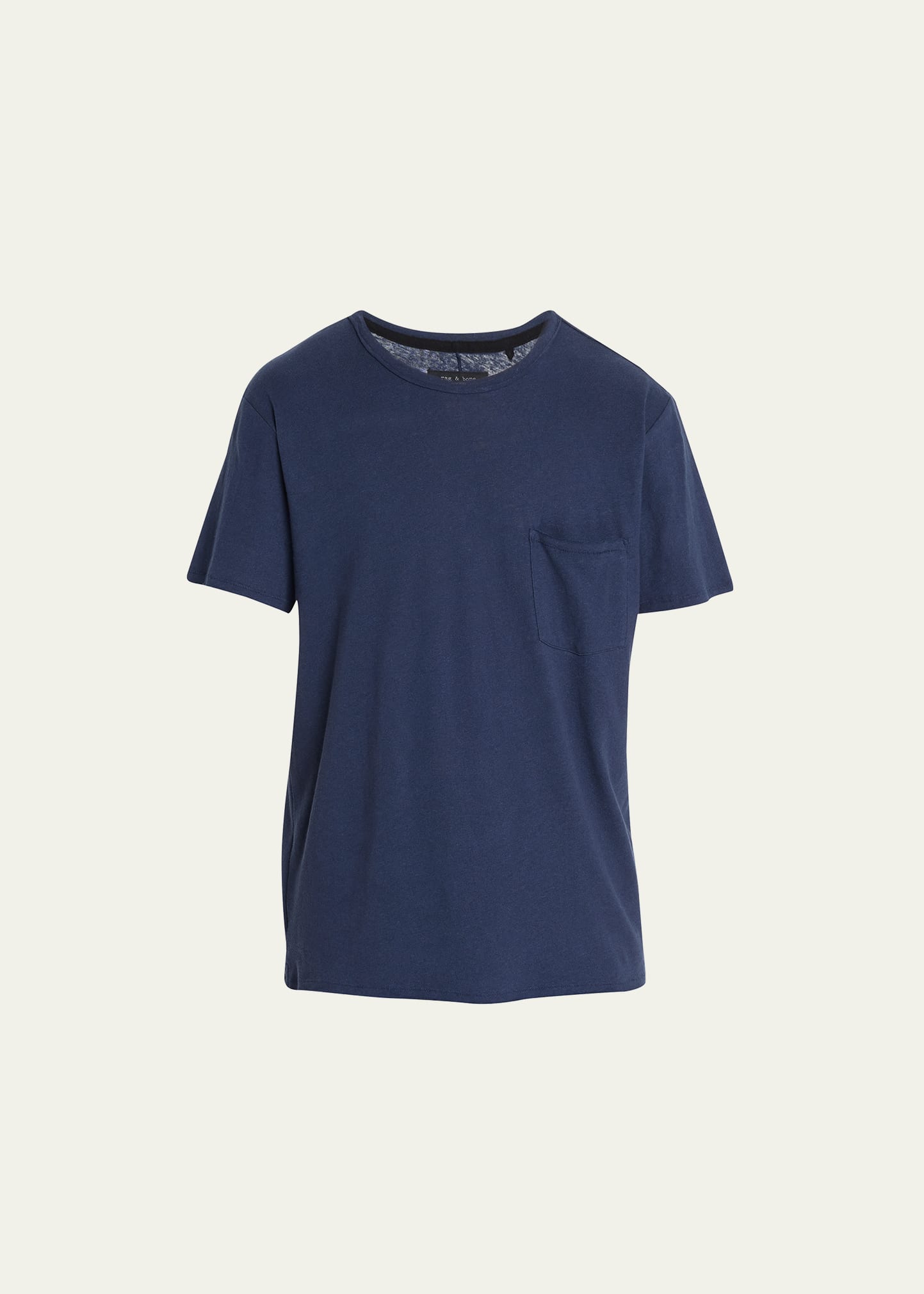 Rag & Bone Miles Linen And Cotton-blend Jersey T-shirt In Blue