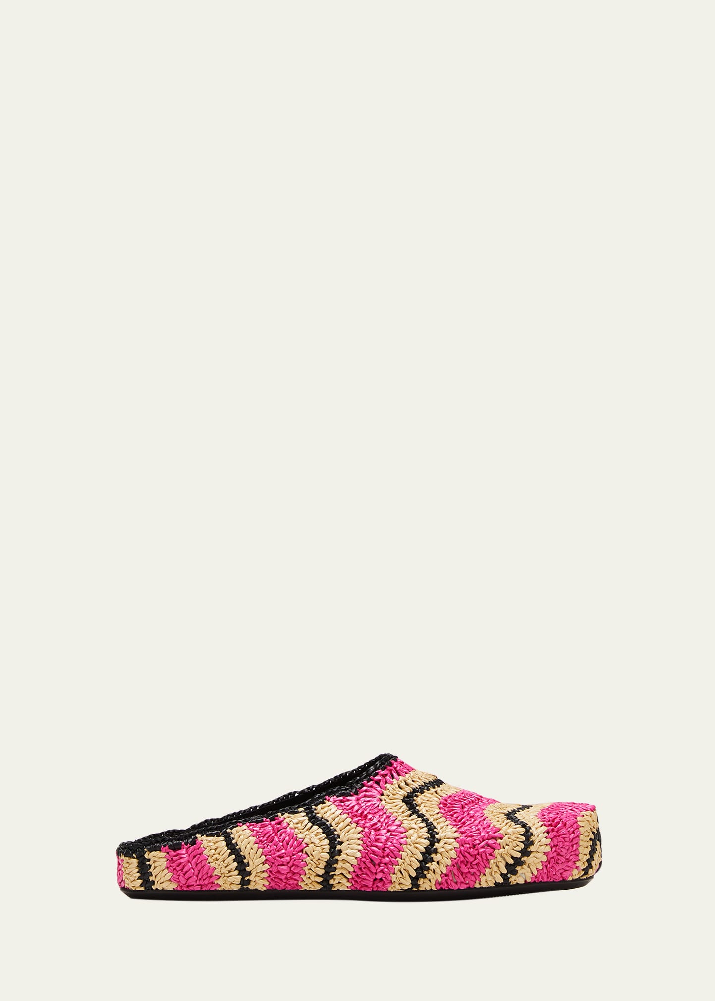 Marni Sabot Woven Slip-on Mules In Pink