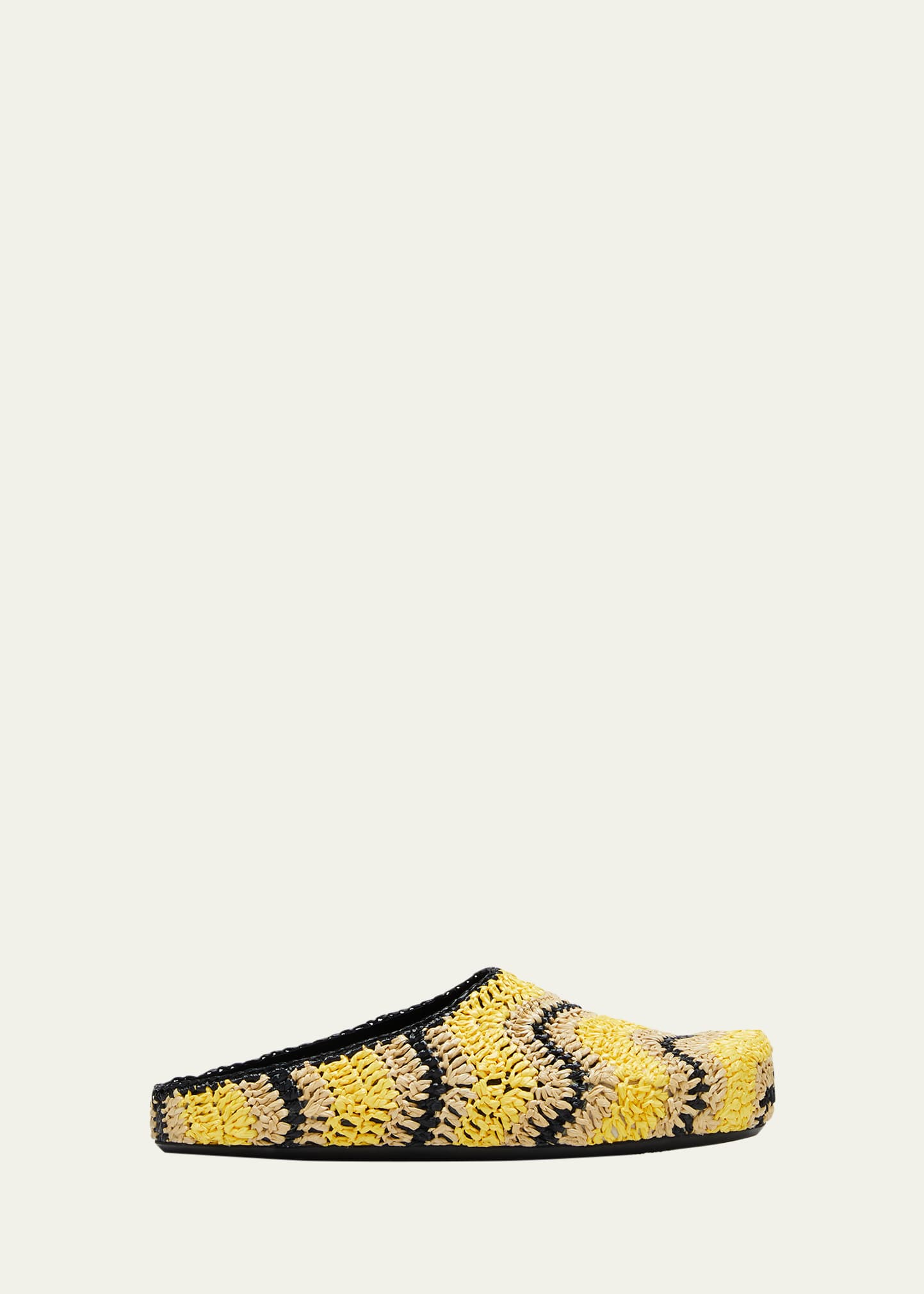 Marni Fussbett Sabot Raffia Slippers In Multicolor | ModeSens