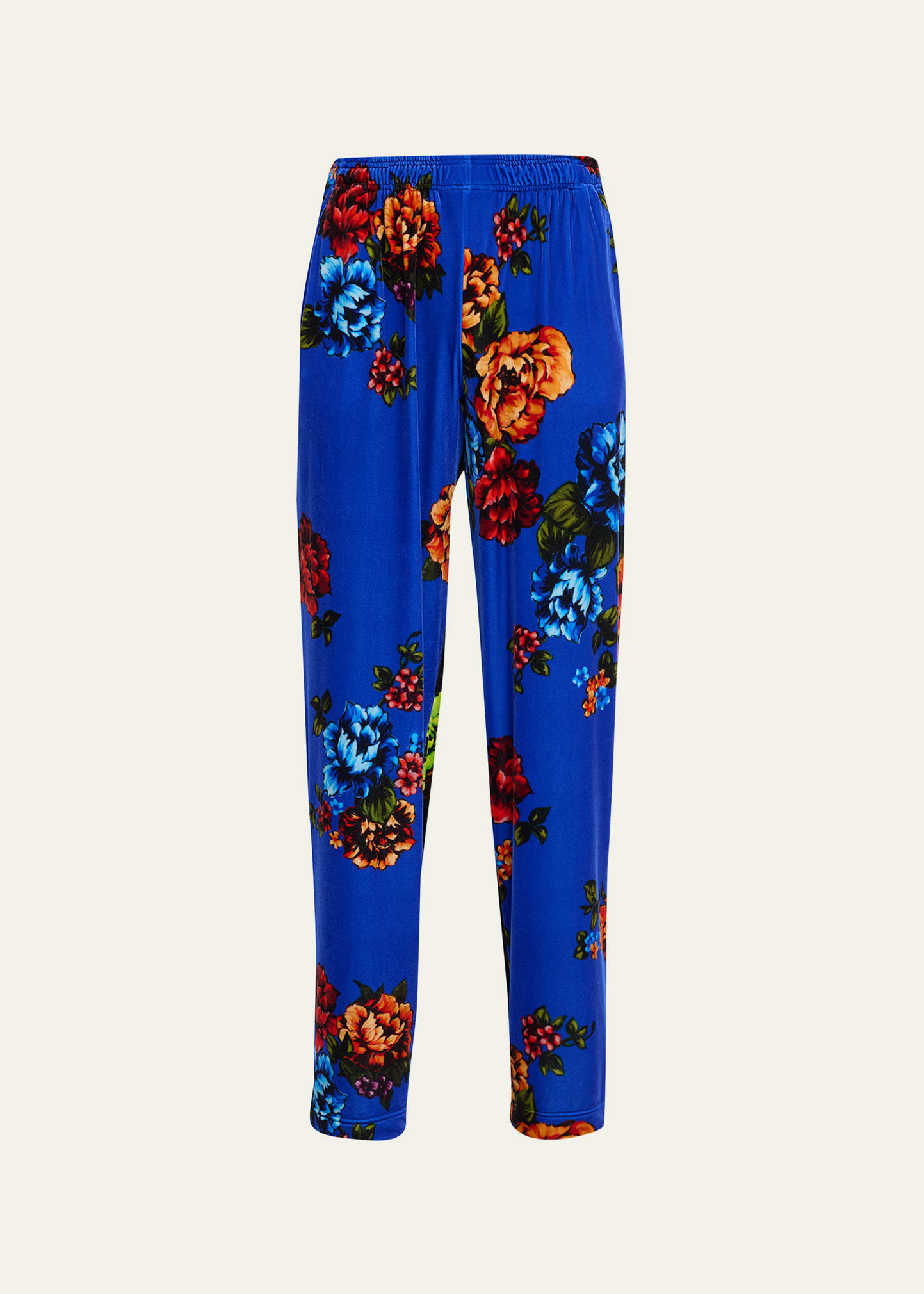 Vetements Men's Velvet Floral Lounge Pants In Multi